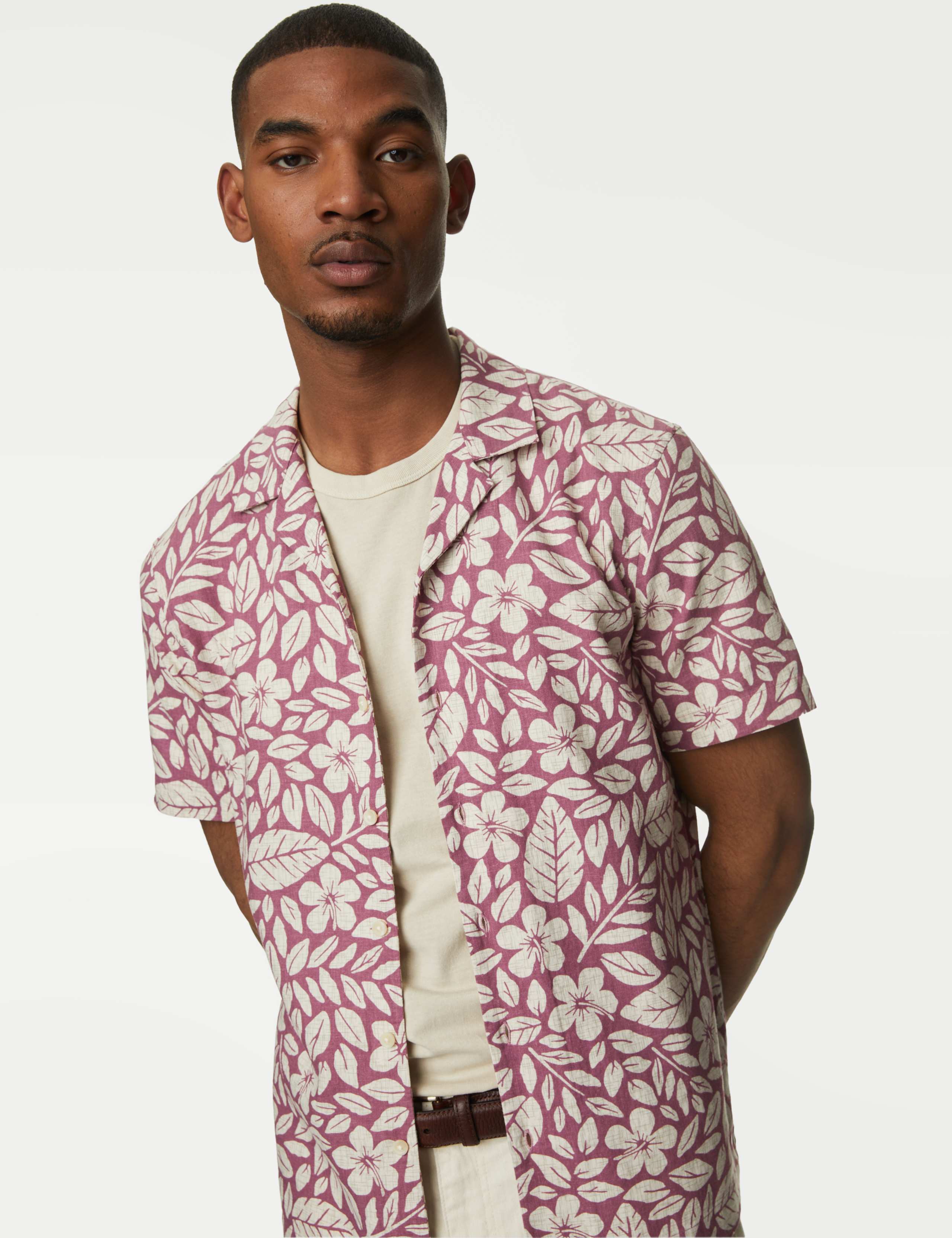 Easy Iron Linen Rich Floral Shirt 1 of 5
