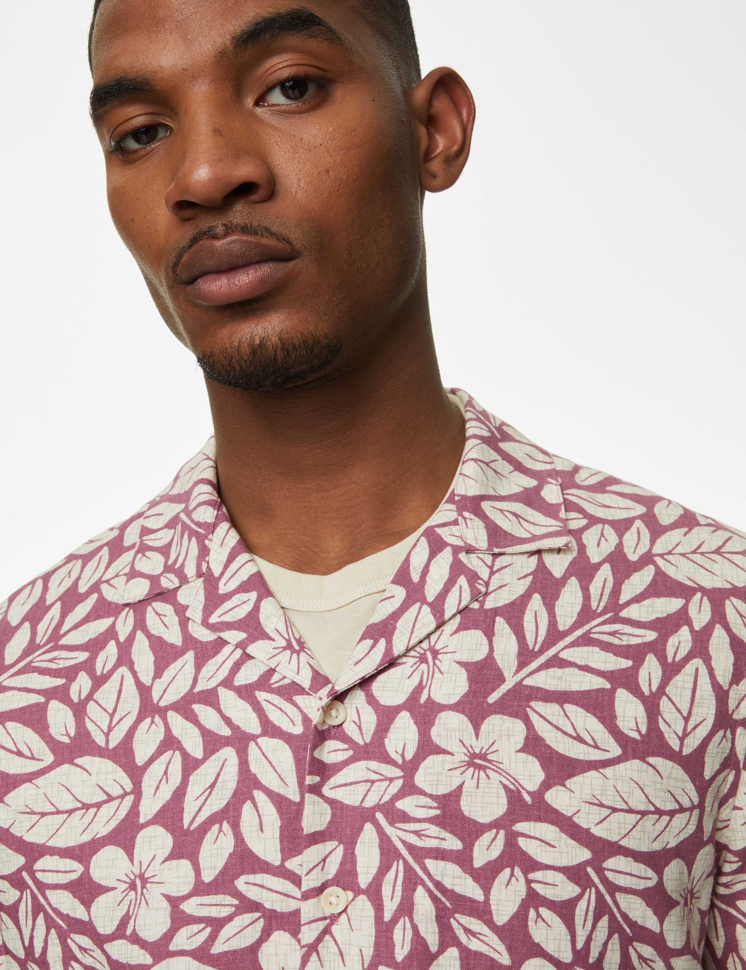 Easy Iron Linen Rich Floral Shirt 3 of 5