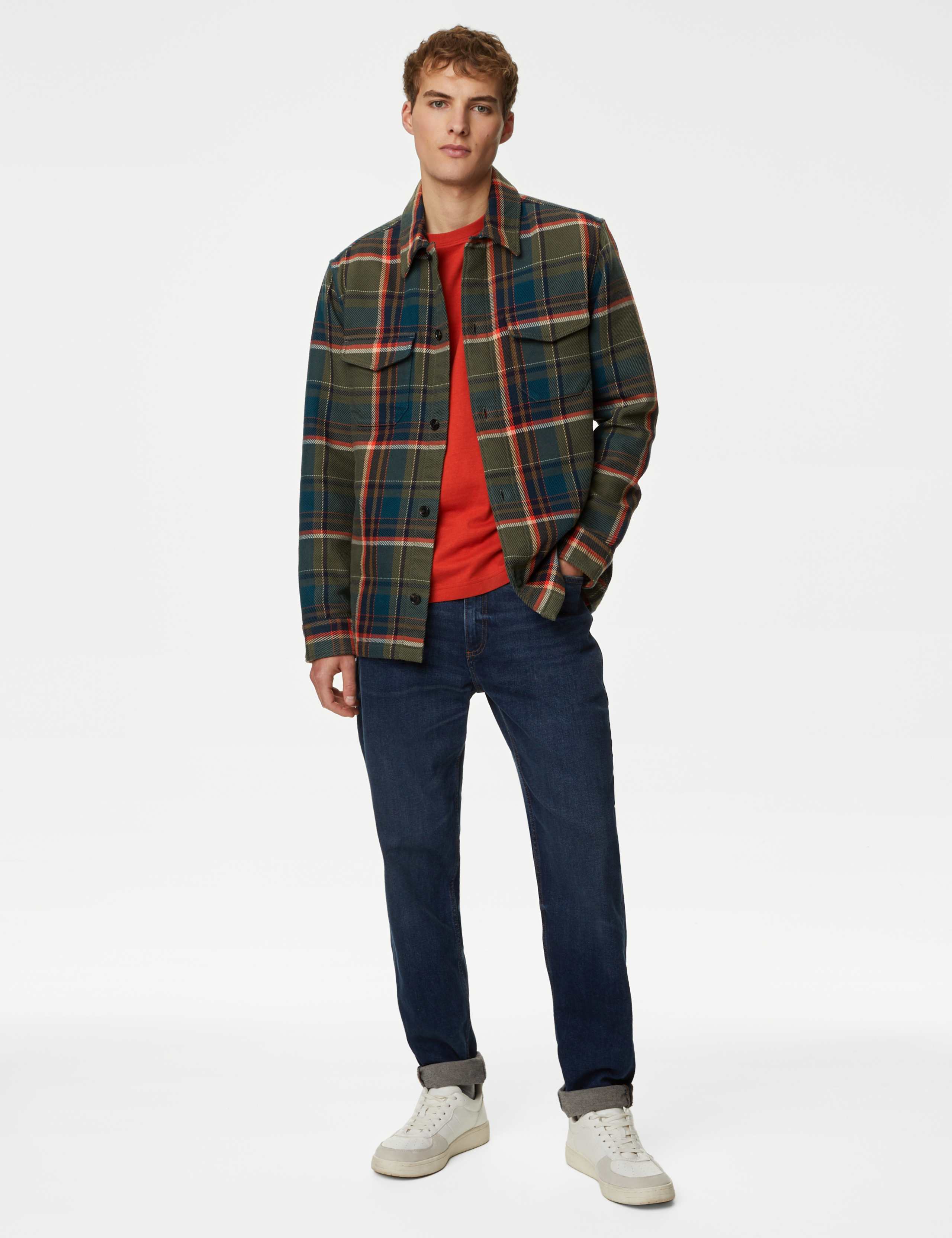 Cotton Rich Check Double Faced Overshirt 3 of 6