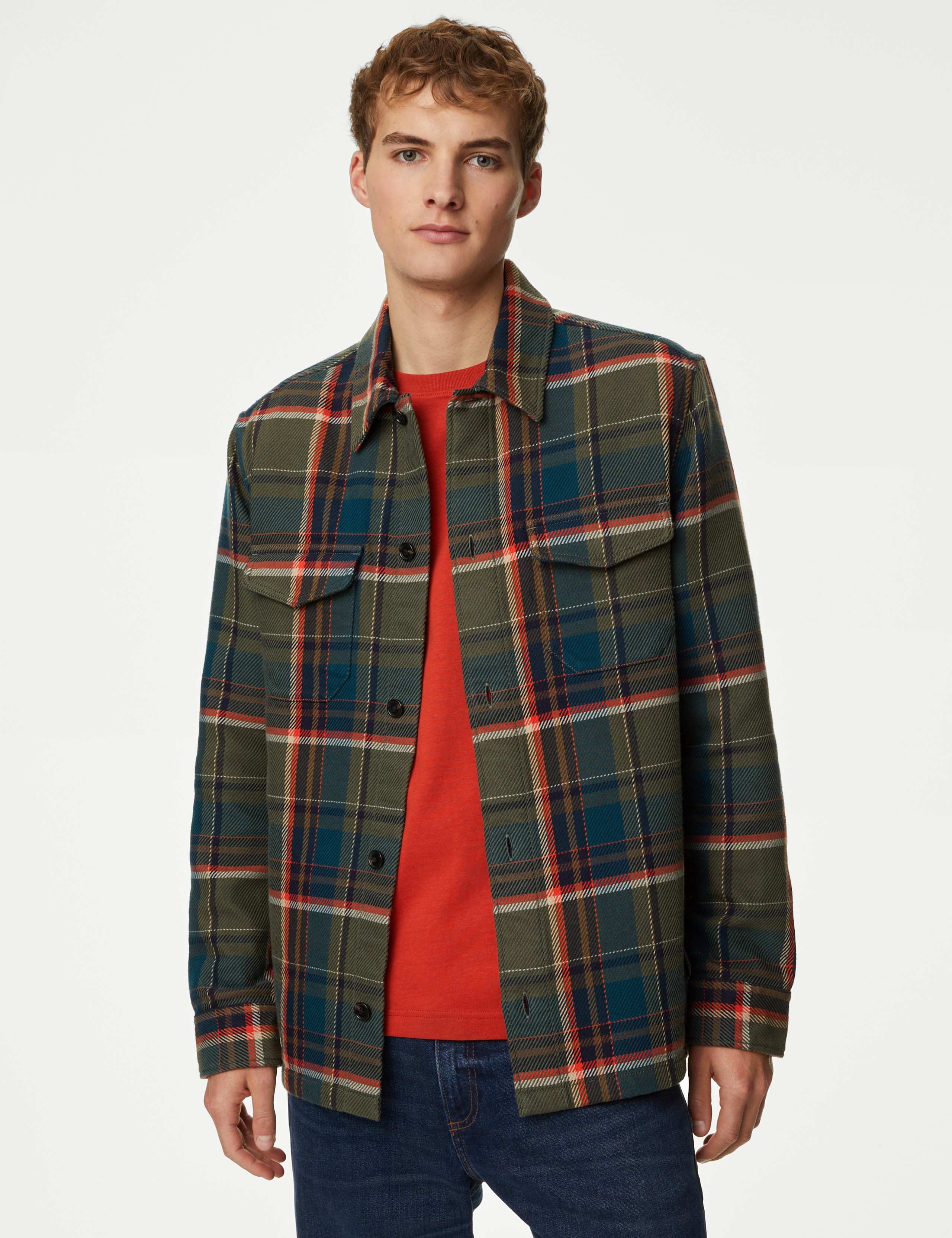 Cotton Rich Check Double Faced Overshirt 4 of 6