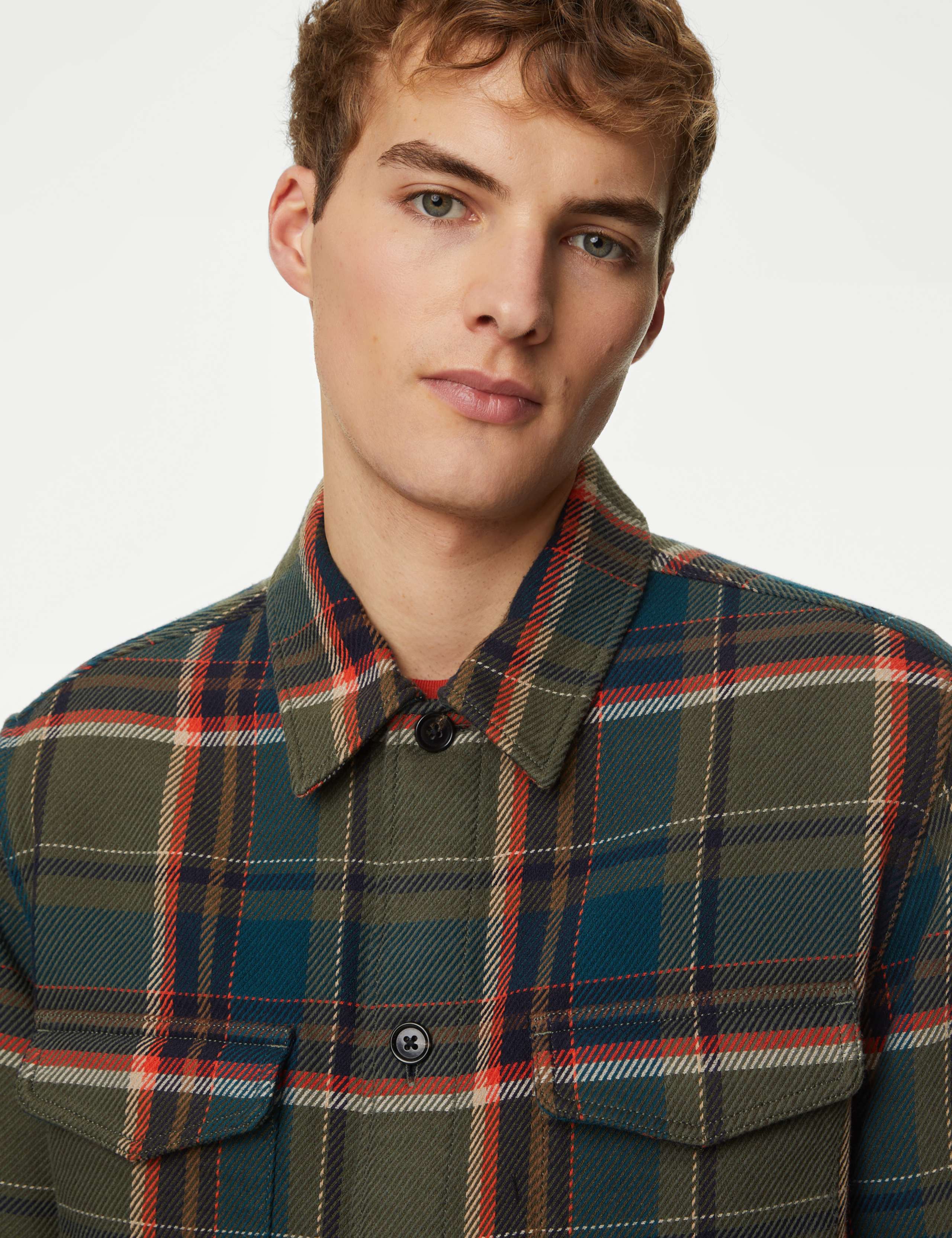 Cotton Rich Check Double Faced Overshirt 5 of 6