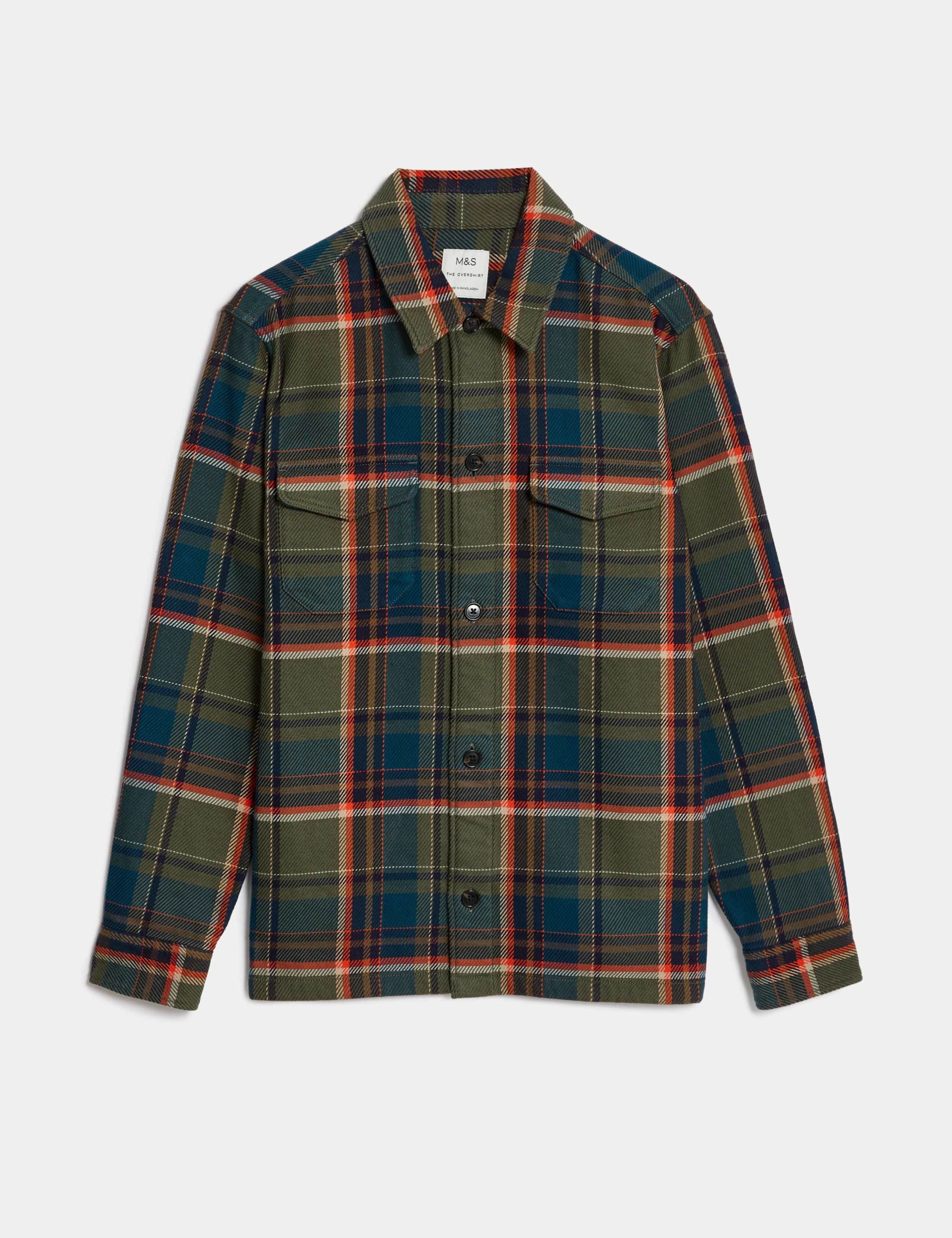 Cotton Rich Check Double Faced Overshirt 2 of 6
