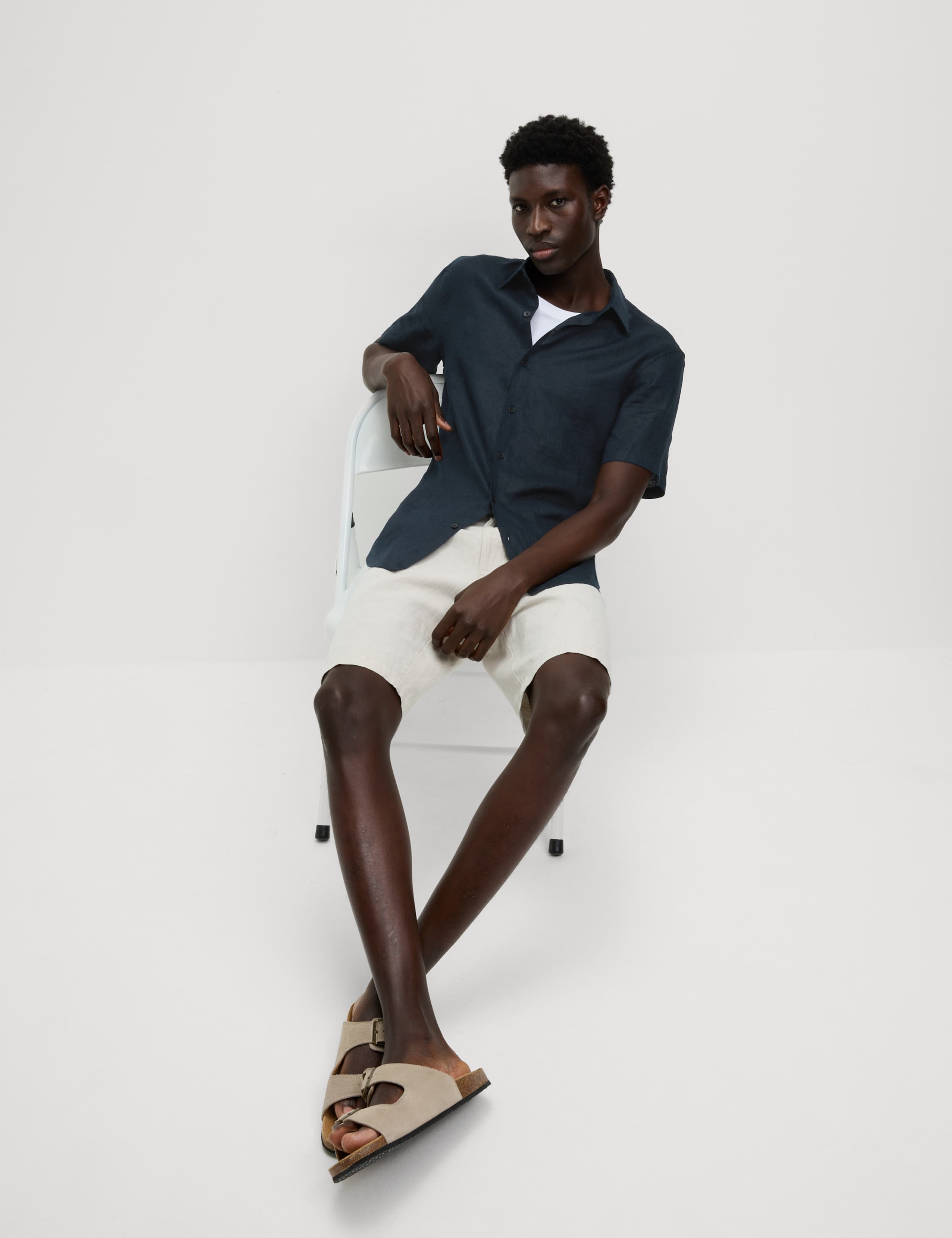 Slim Fit Pure Linen Shirt 4 of 5