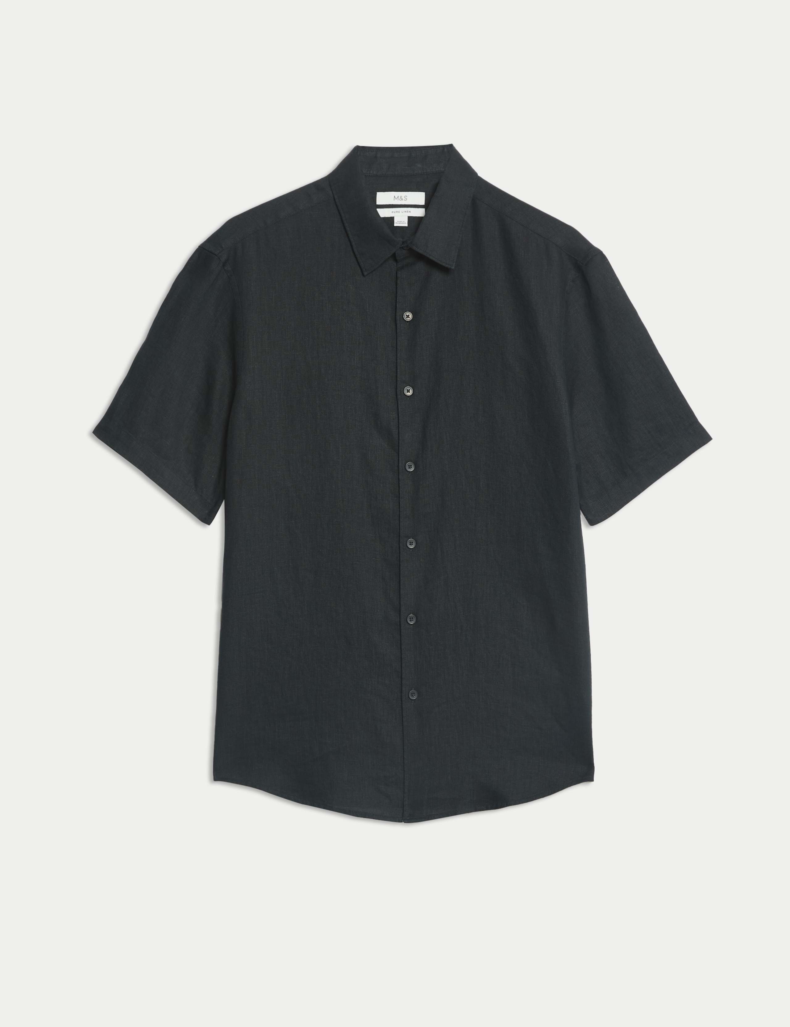 Slim Fit Pure Linen Shirt 2 of 5