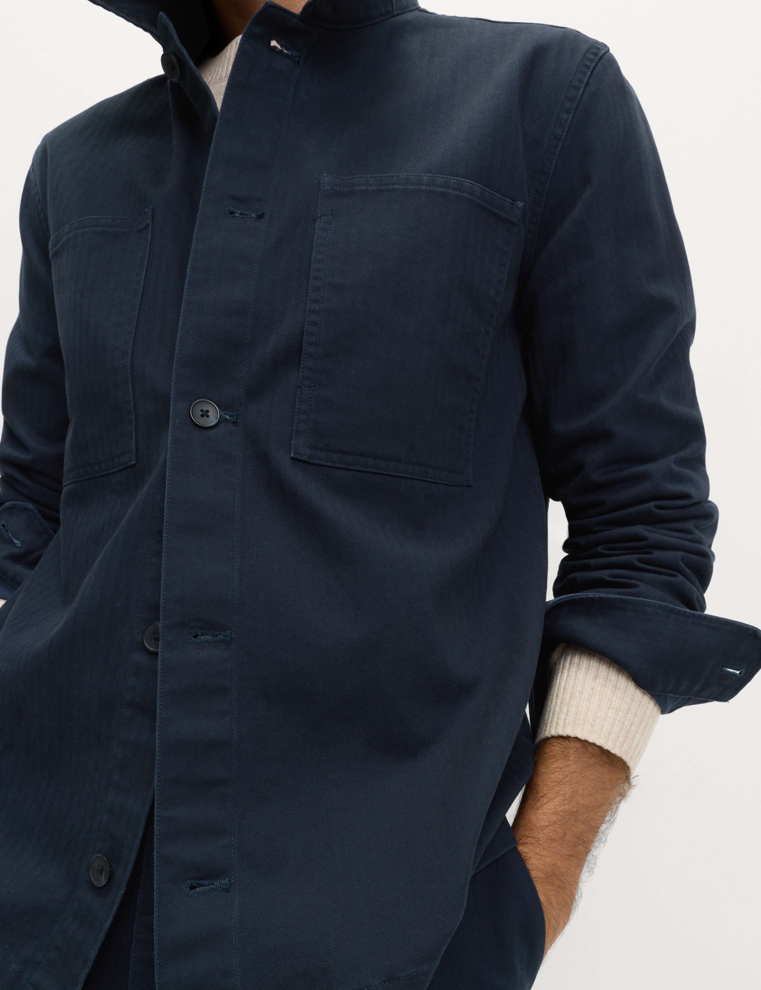 Pure Cotton Herringbone Overshirt​ 5 of 7