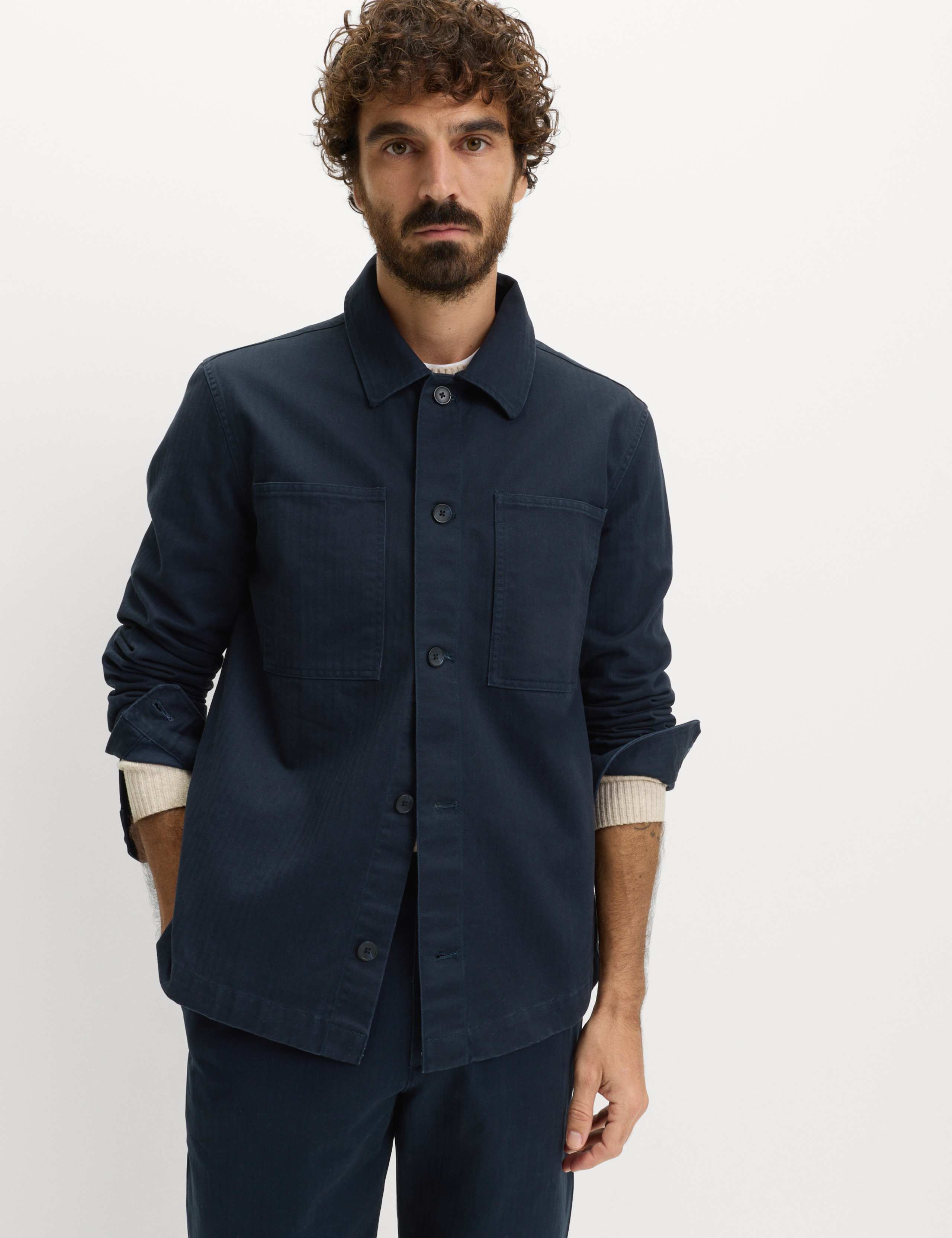 Pure Cotton Herringbone Overshirt​ 6 of 7