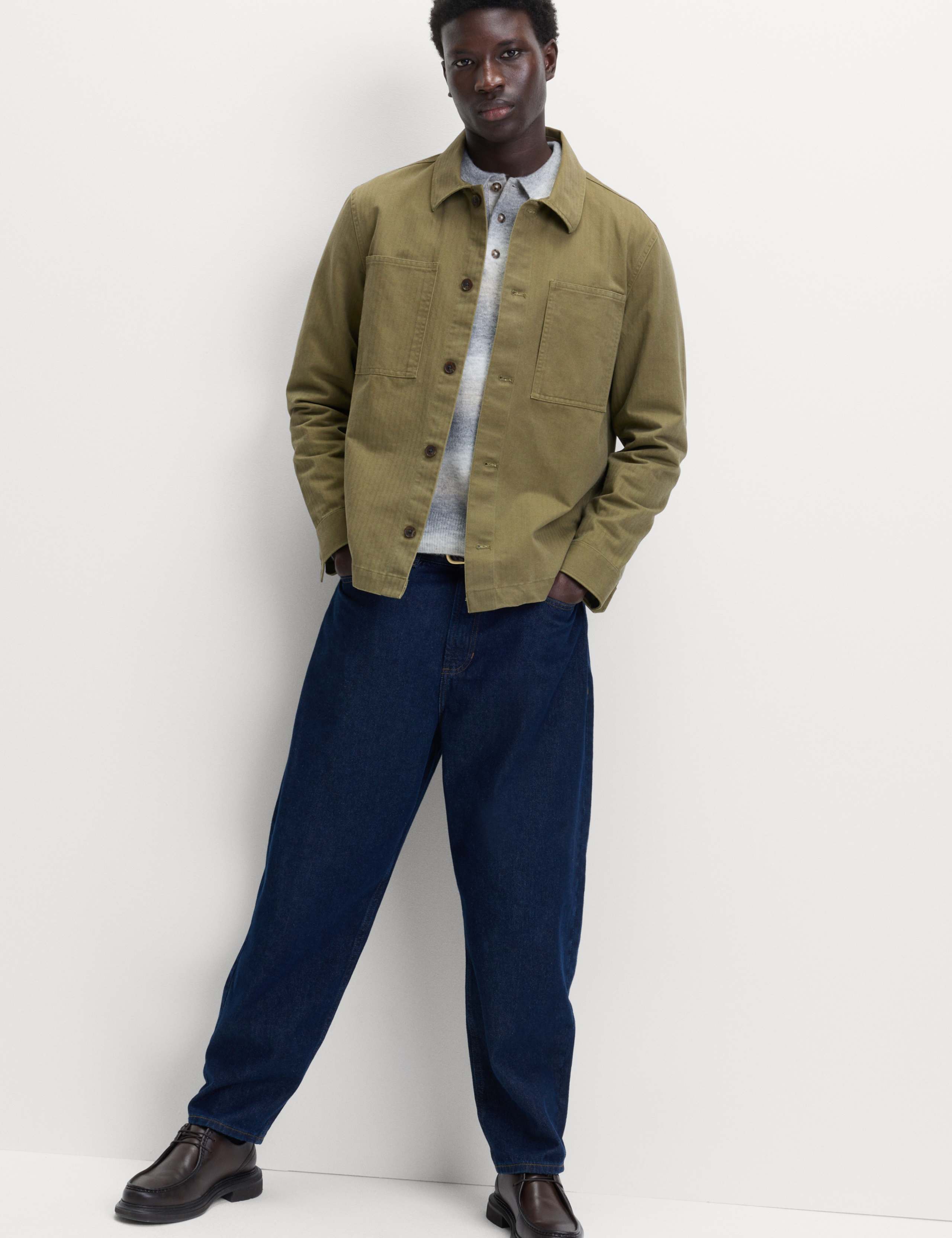 Pure Cotton Herringbone Overshirt​ 4 of 6