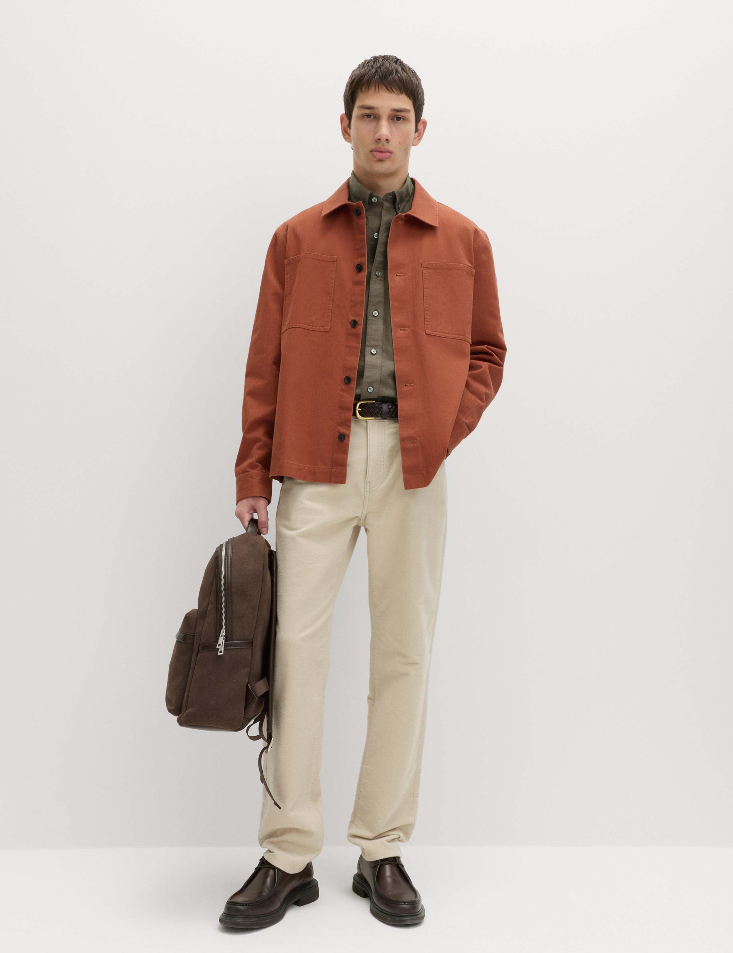 Pure Cotton Herringbone Overshirt​ 3 of 7