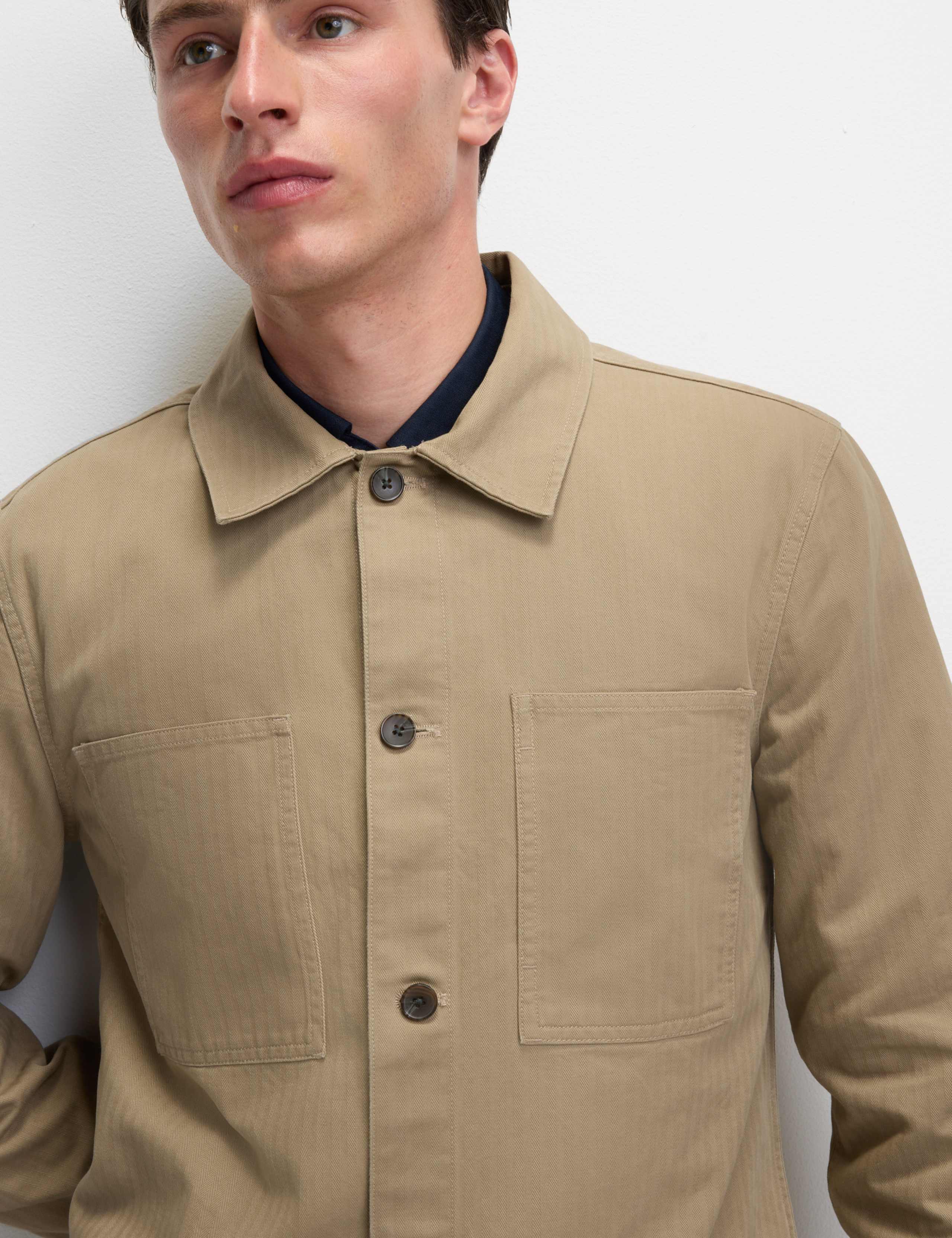 Pure Cotton Herringbone Overshirt​ 4 of 7