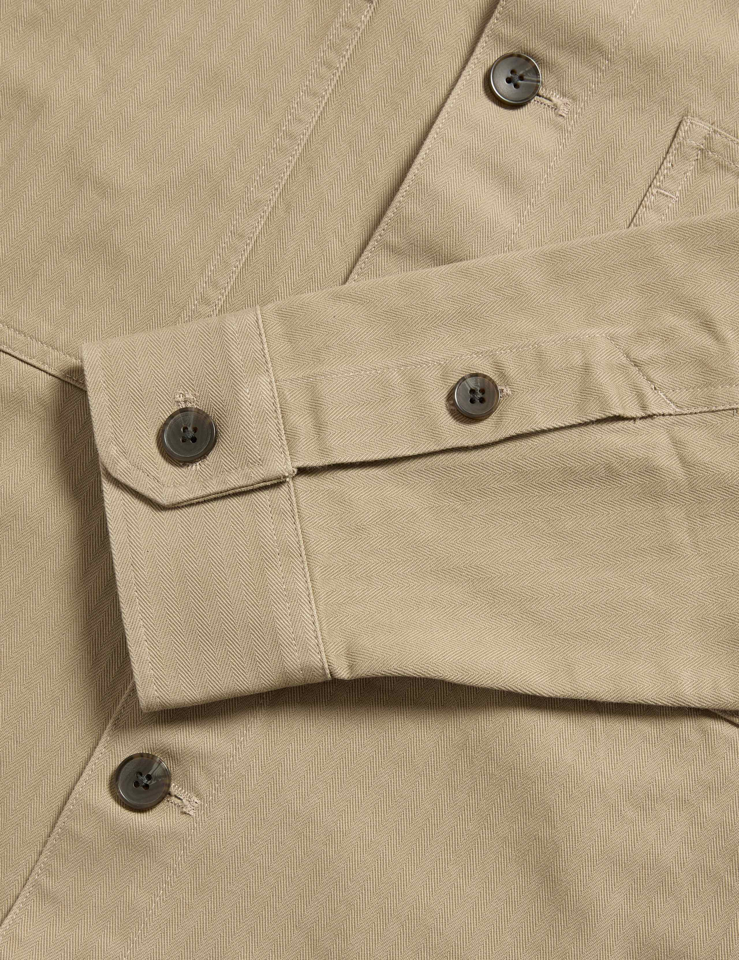 Pure Cotton Herringbone Overshirt​ 7 of 7