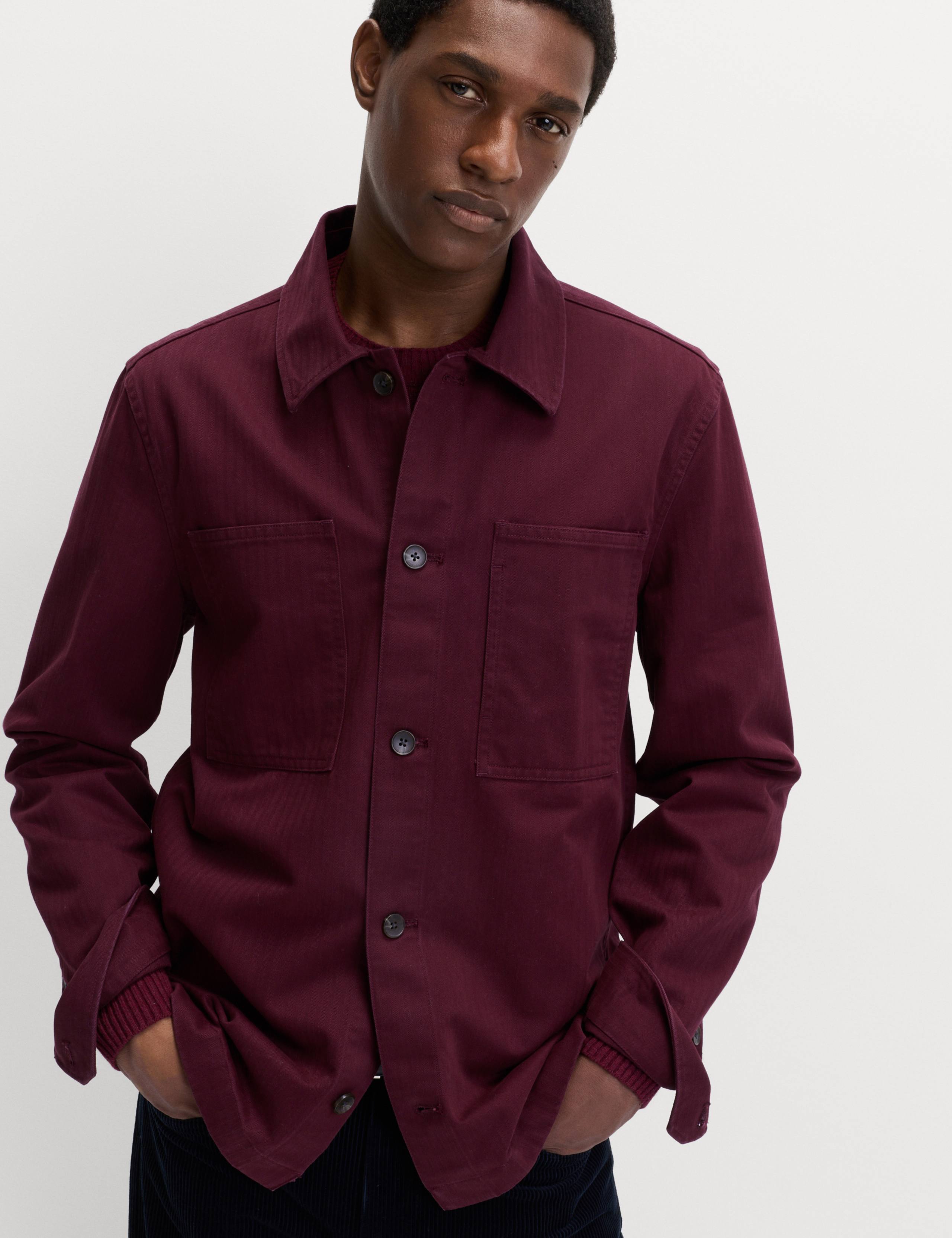 Pure Cotton Herringbone Overshirt​ 3 of 7