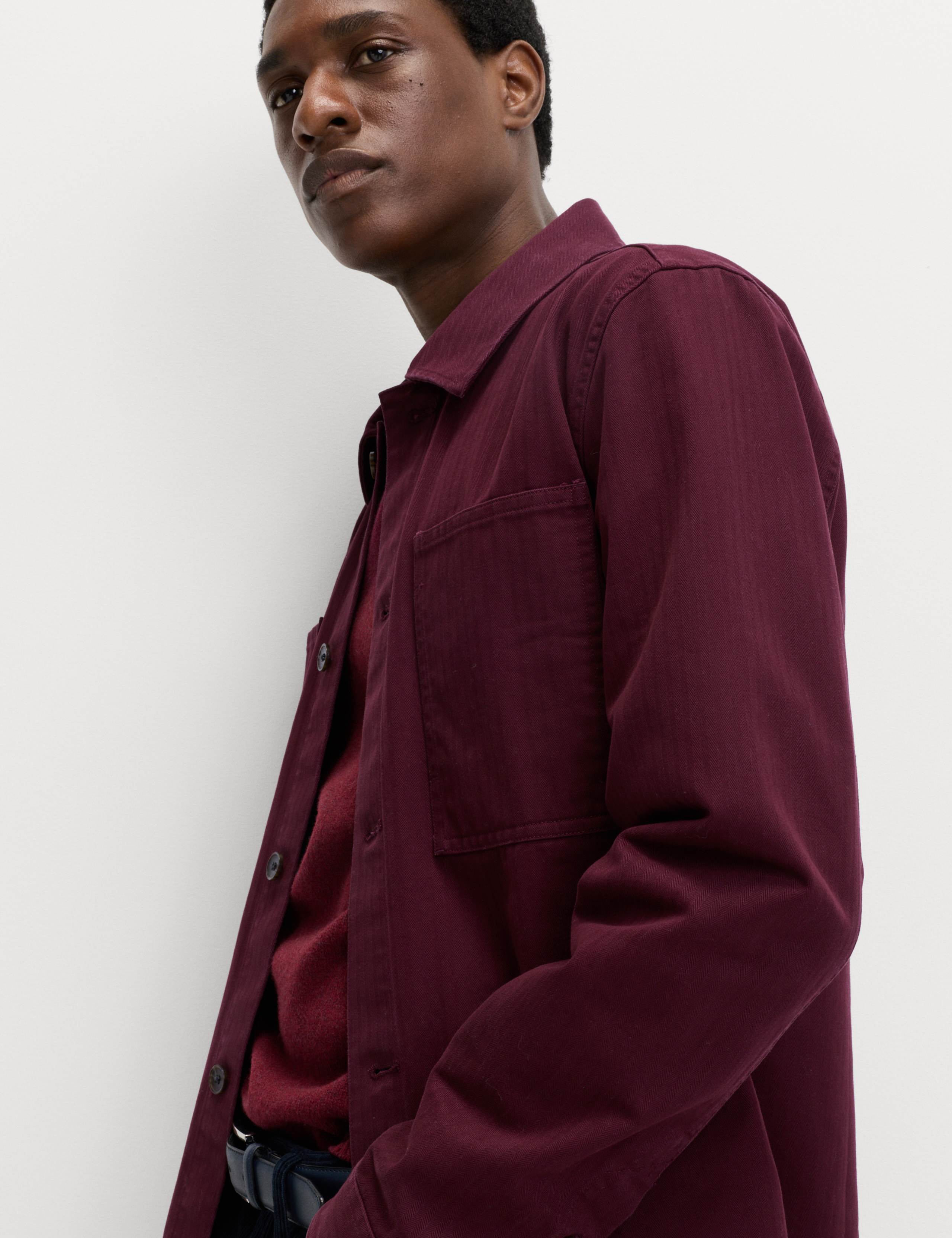 Pure Cotton Herringbone Overshirt​ 6 of 7