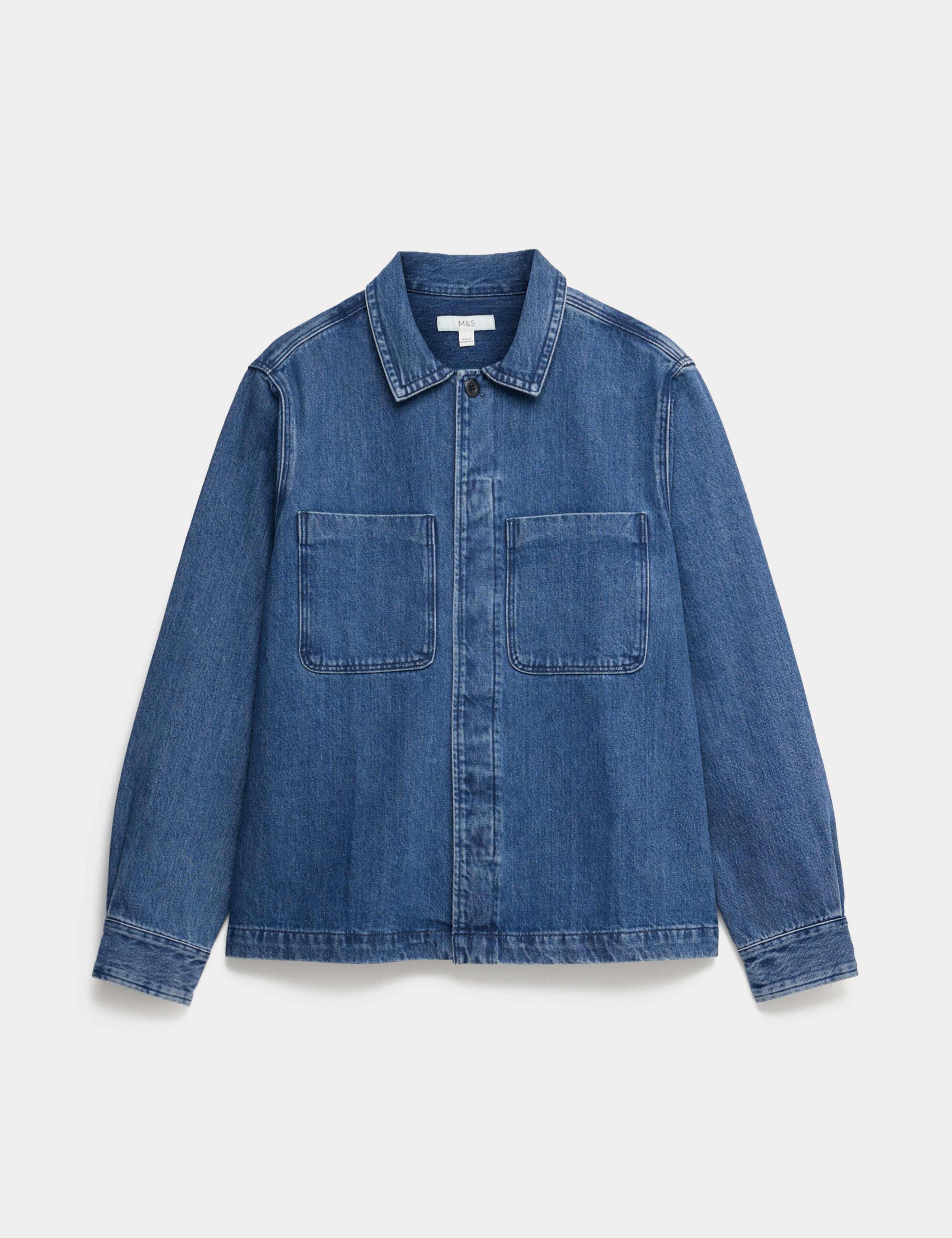 Pure Cotton Denim Overhead Shirt 2 of 5