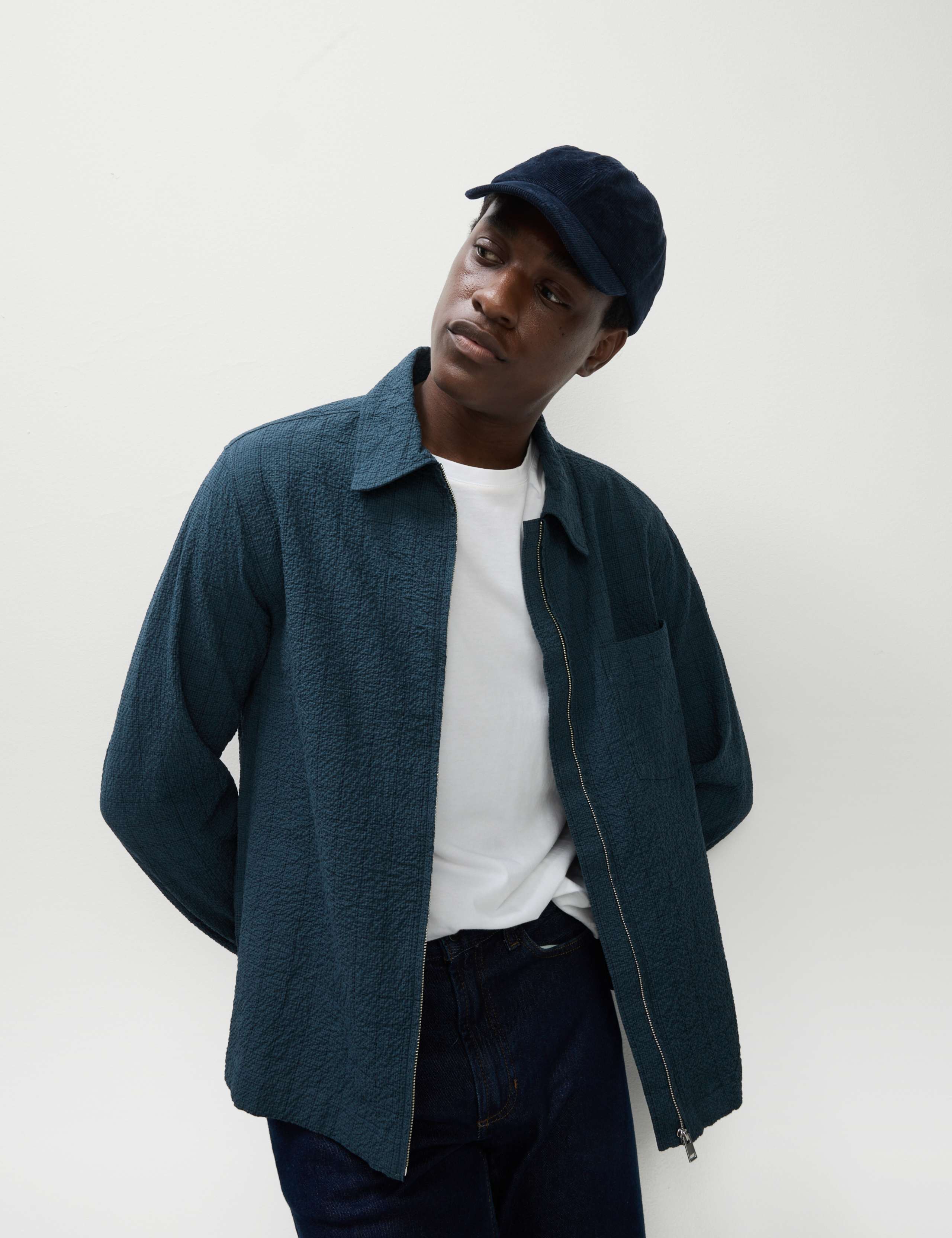 Cotton Rich Checked Poplin Overshirt 1 of 8