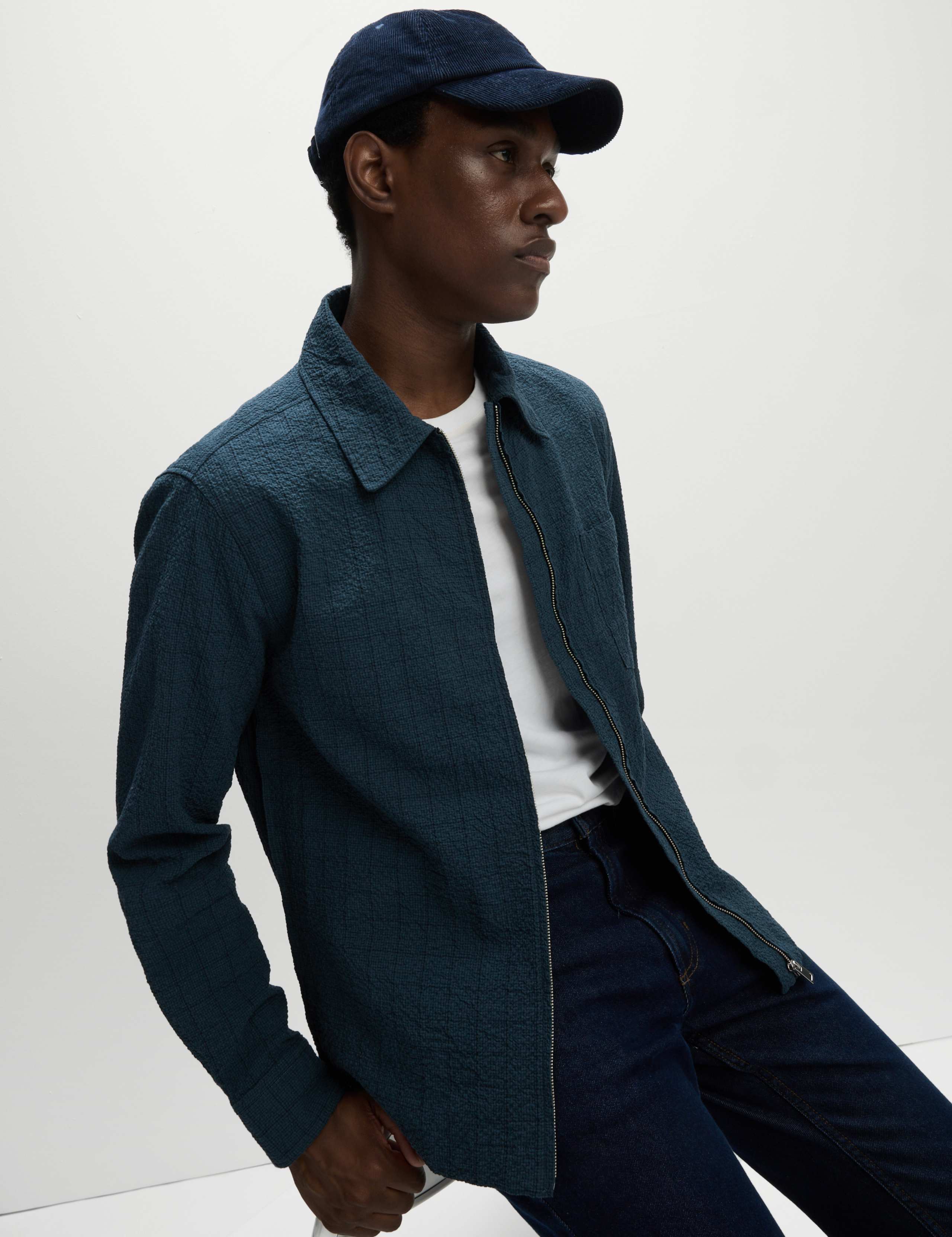 Cotton Rich Checked Poplin Overshirt 6 of 8