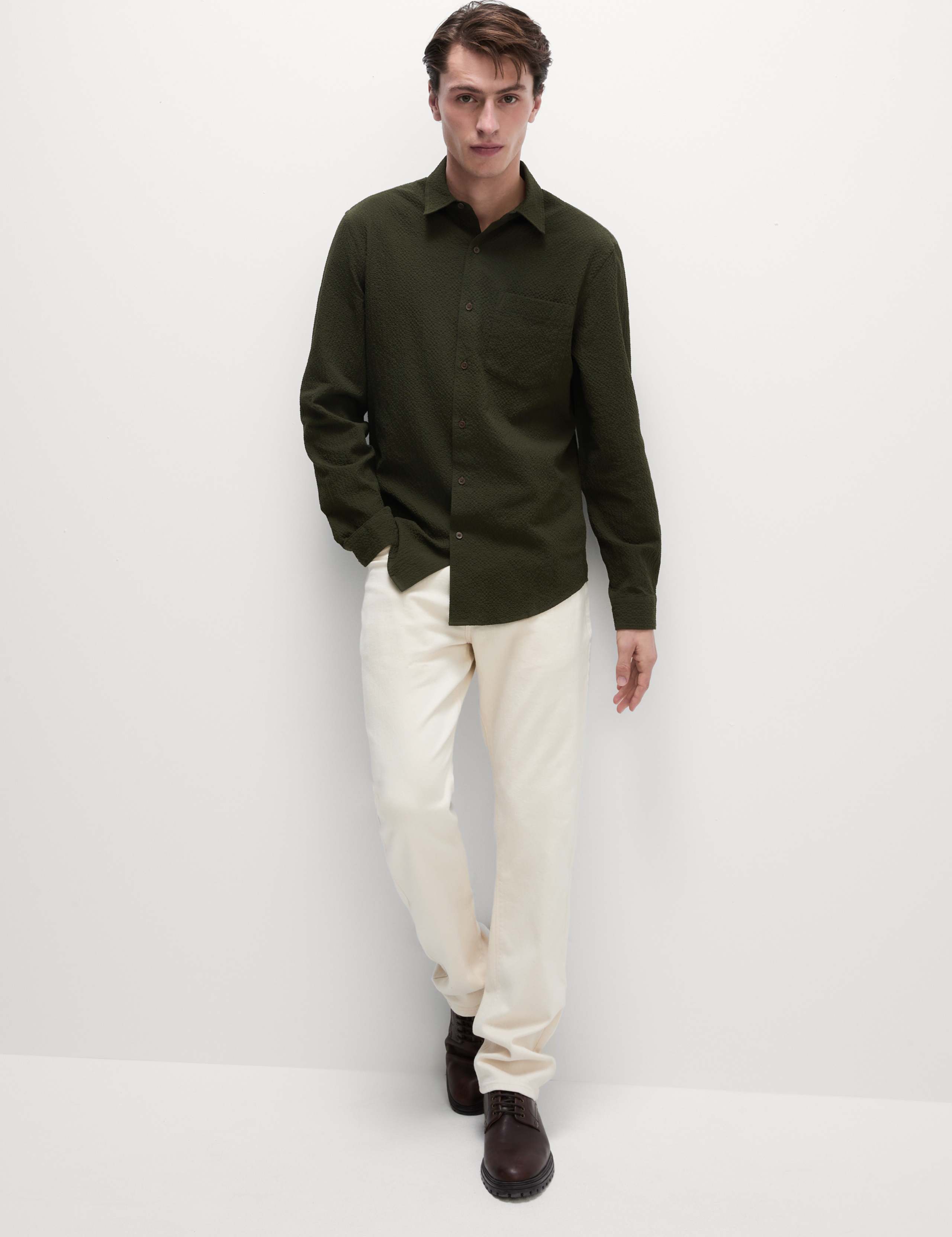 Cotton Rich Seersucker Shirt 4 of 6