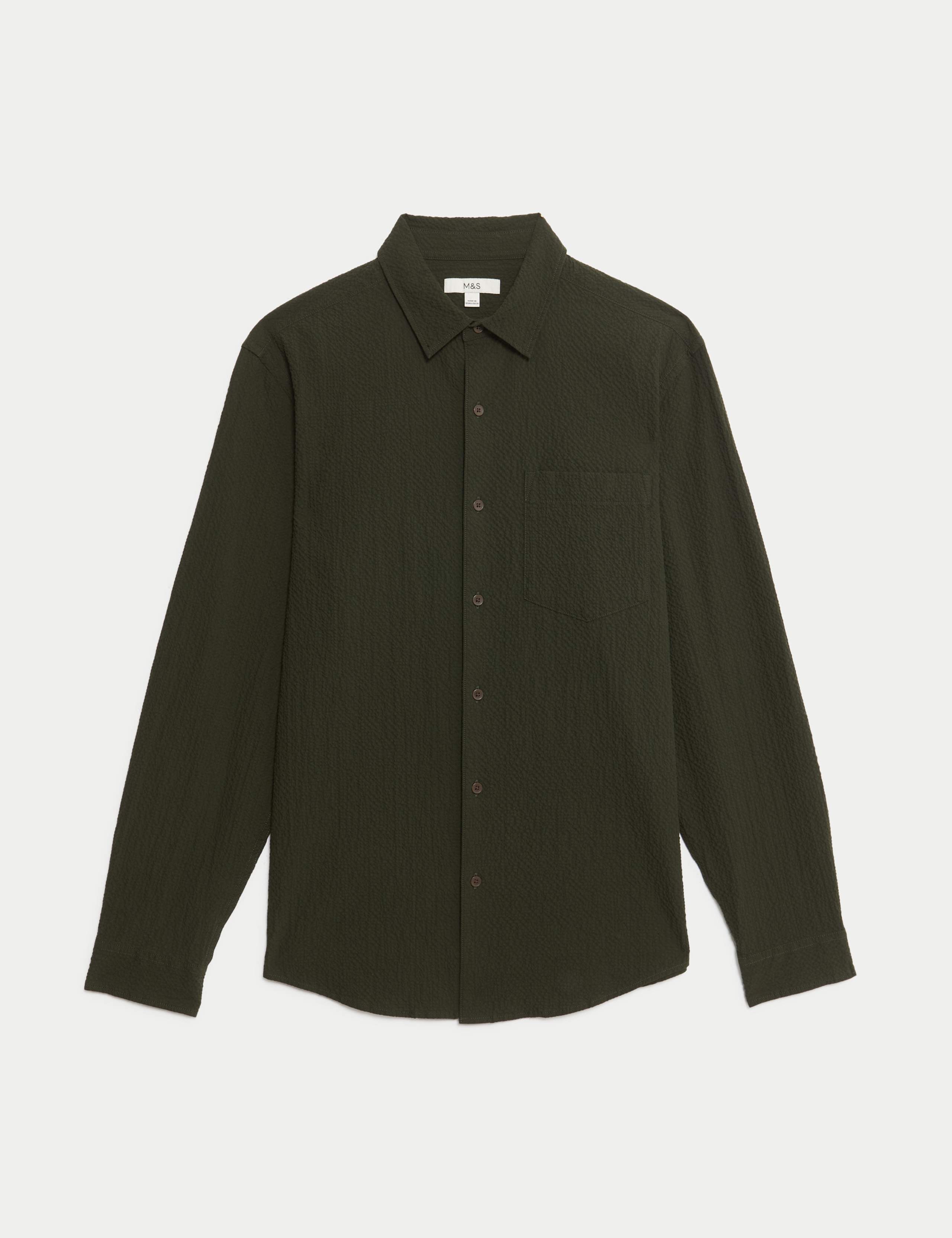 Cotton Rich Seersucker Shirt 2 of 6