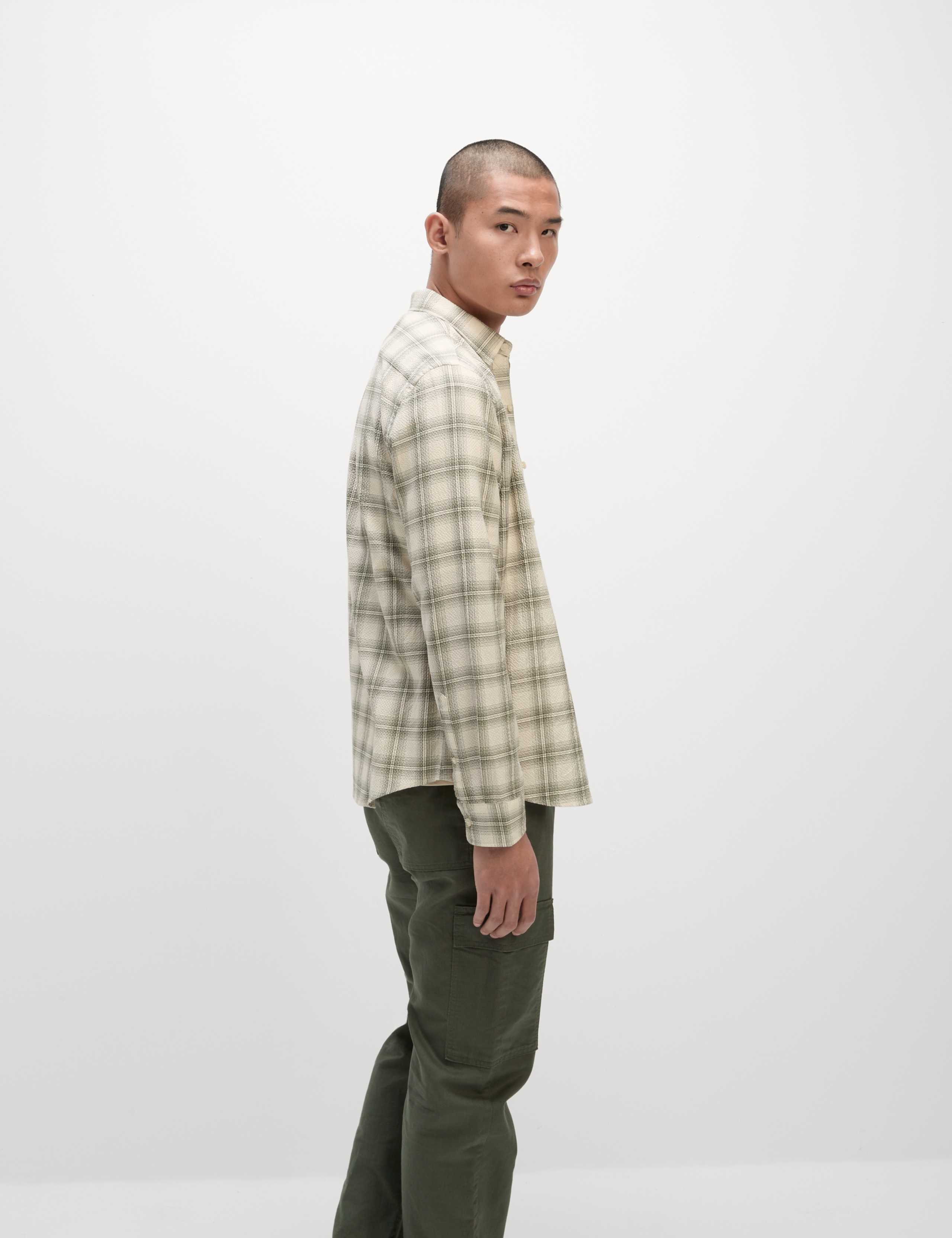 Cotton Rich Check Seersucker Shirt 5 of 6