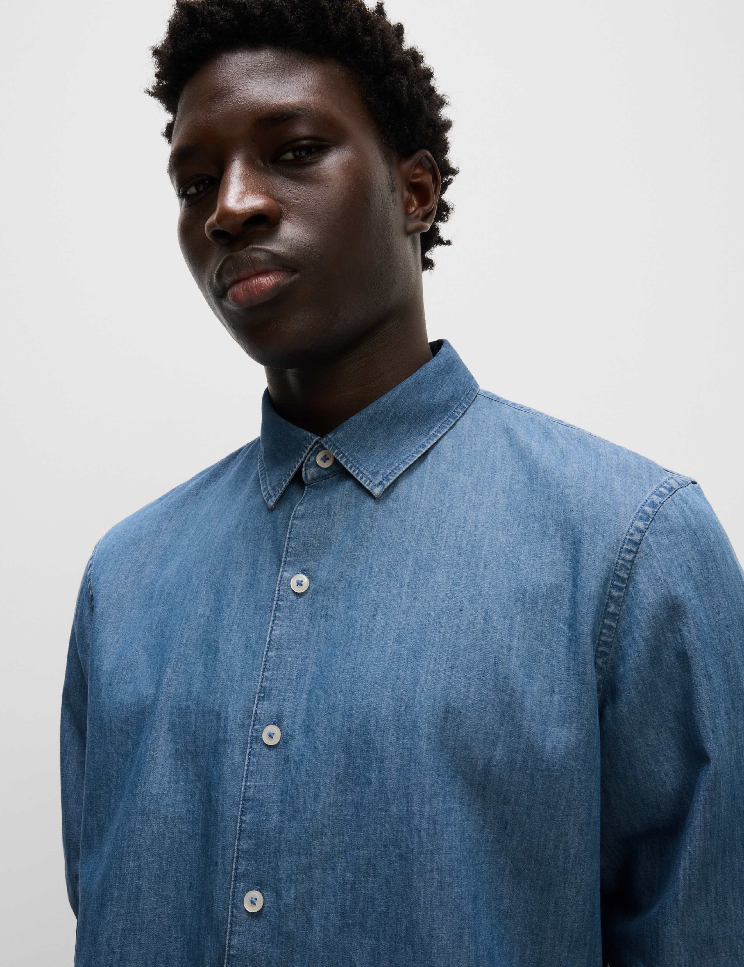 Regular Fit Long Sleeve Denim Shirt 3 of 6
