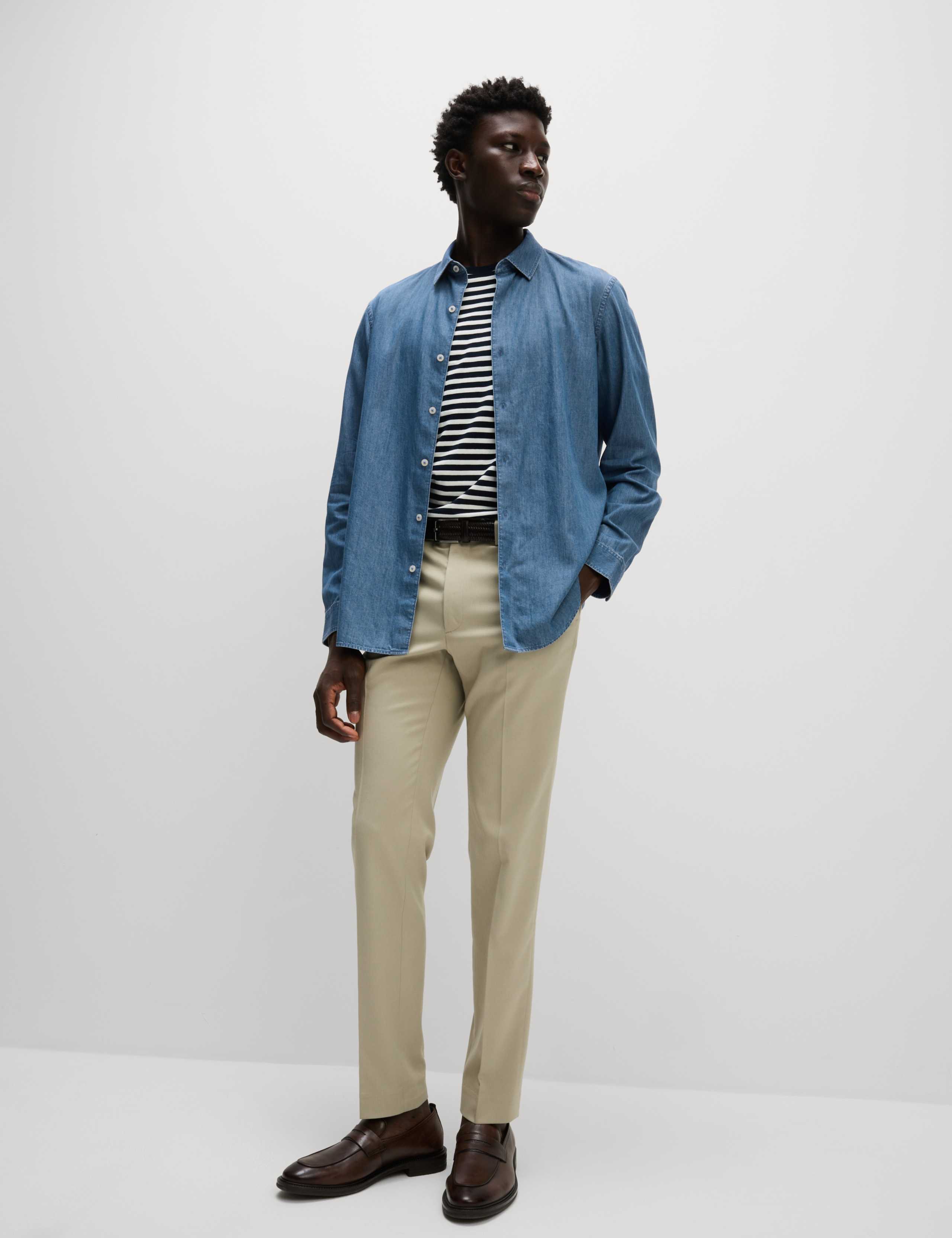 Regular Fit Long Sleeve Denim Shirt 4 of 6