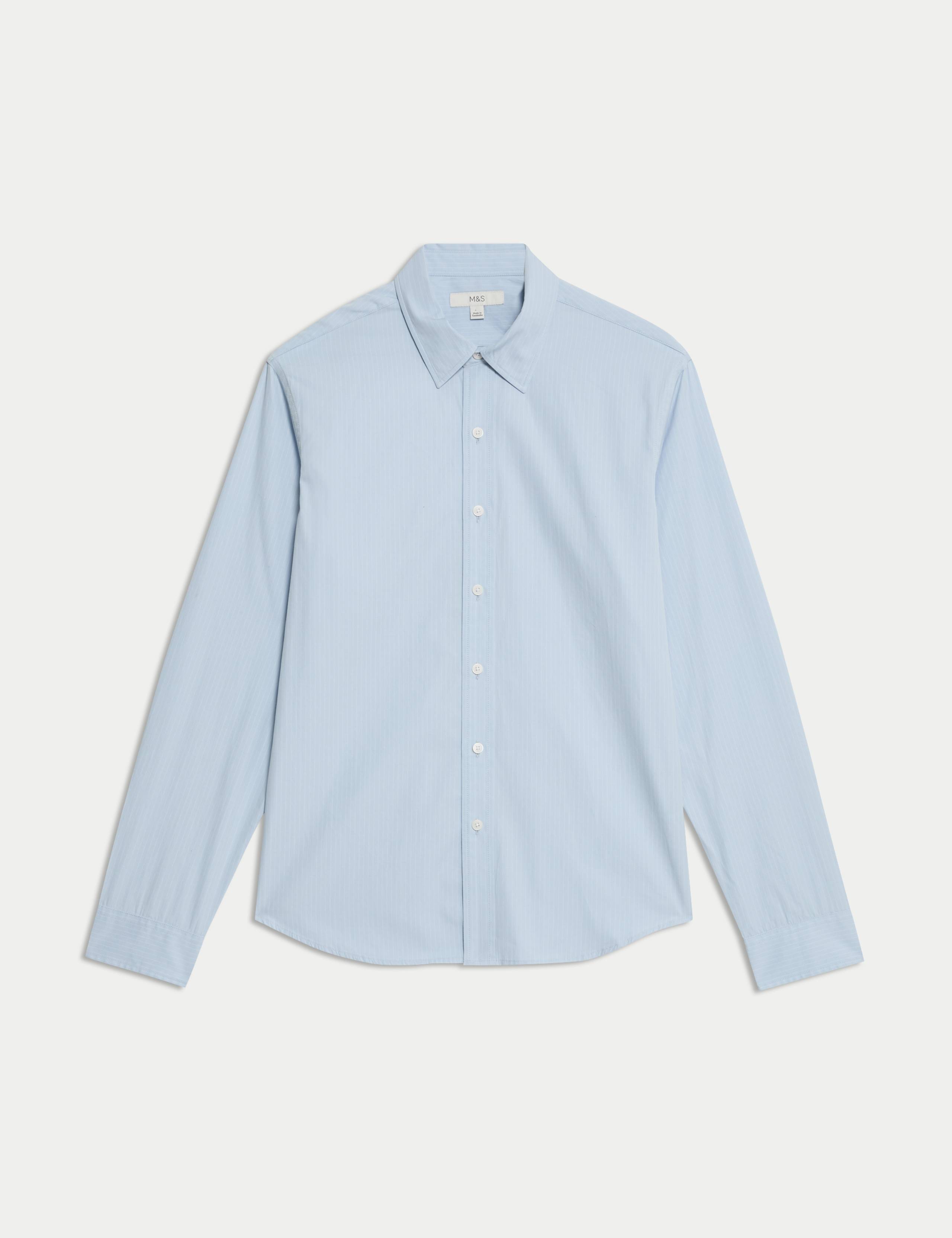 Pure Cotton Striped Oxford Shirt 2 of 6