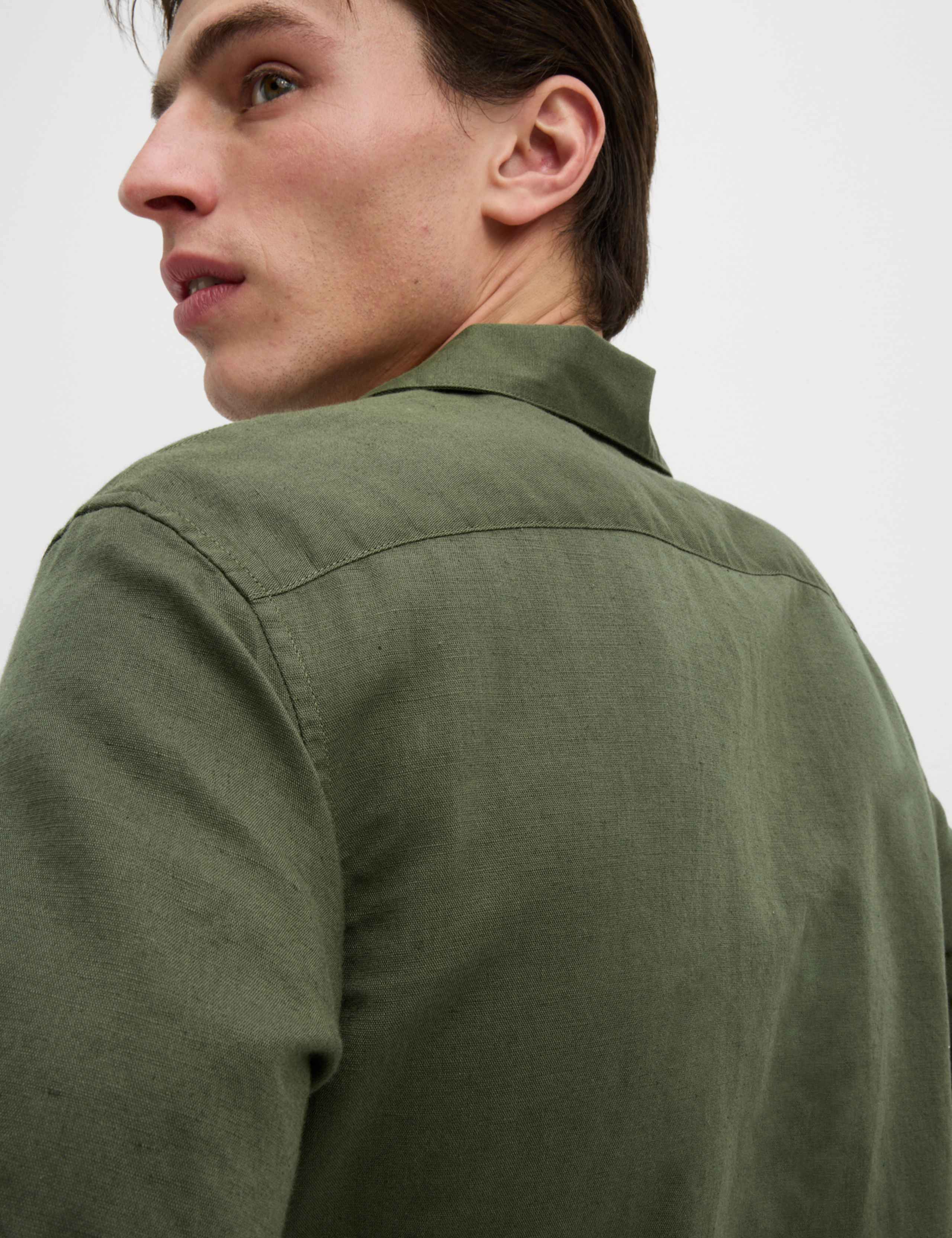 Regular Fit Cotton Linen Blend Shirt 3 of 6