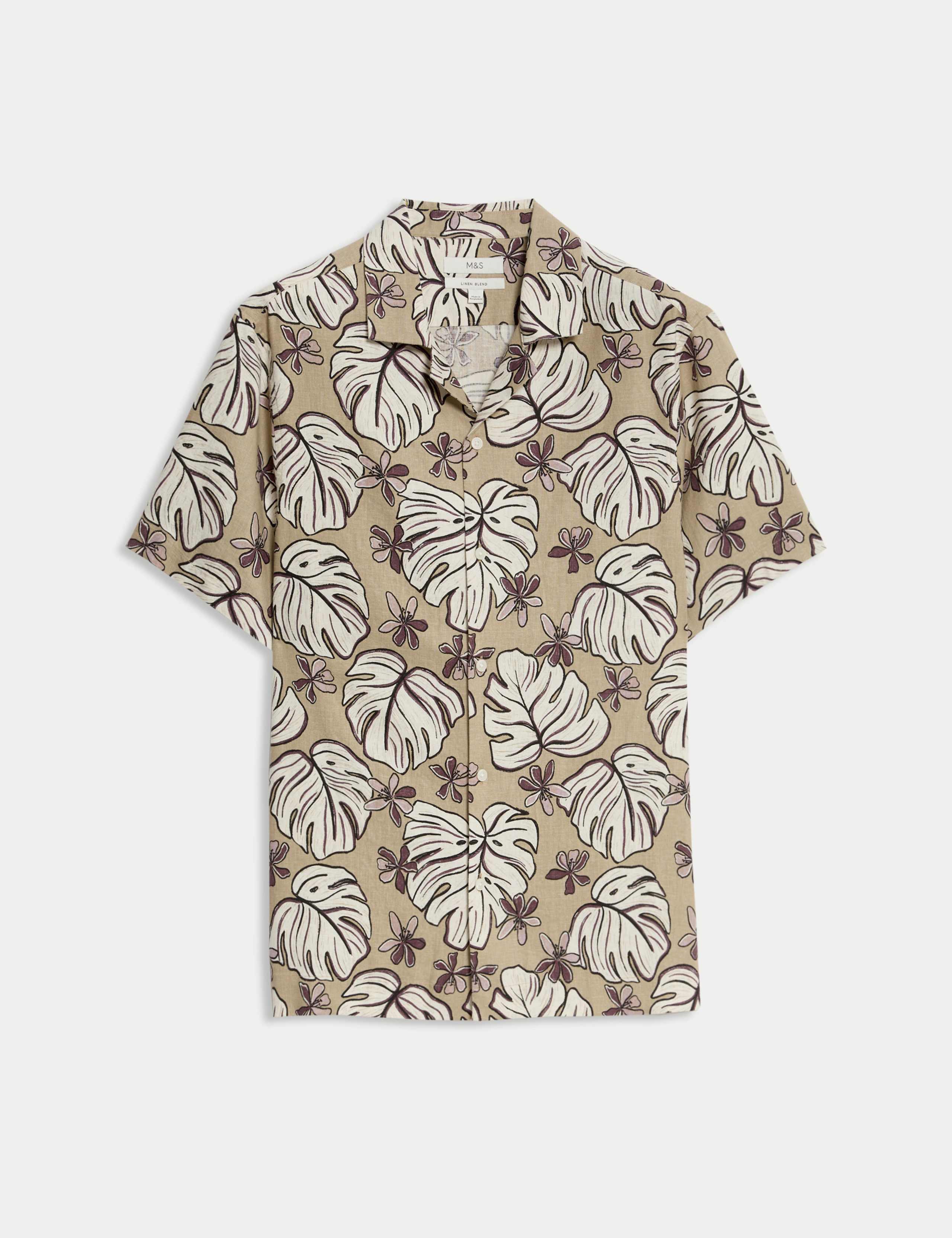 Regular Fit Linen Rich Printed Shirt 2 of 5