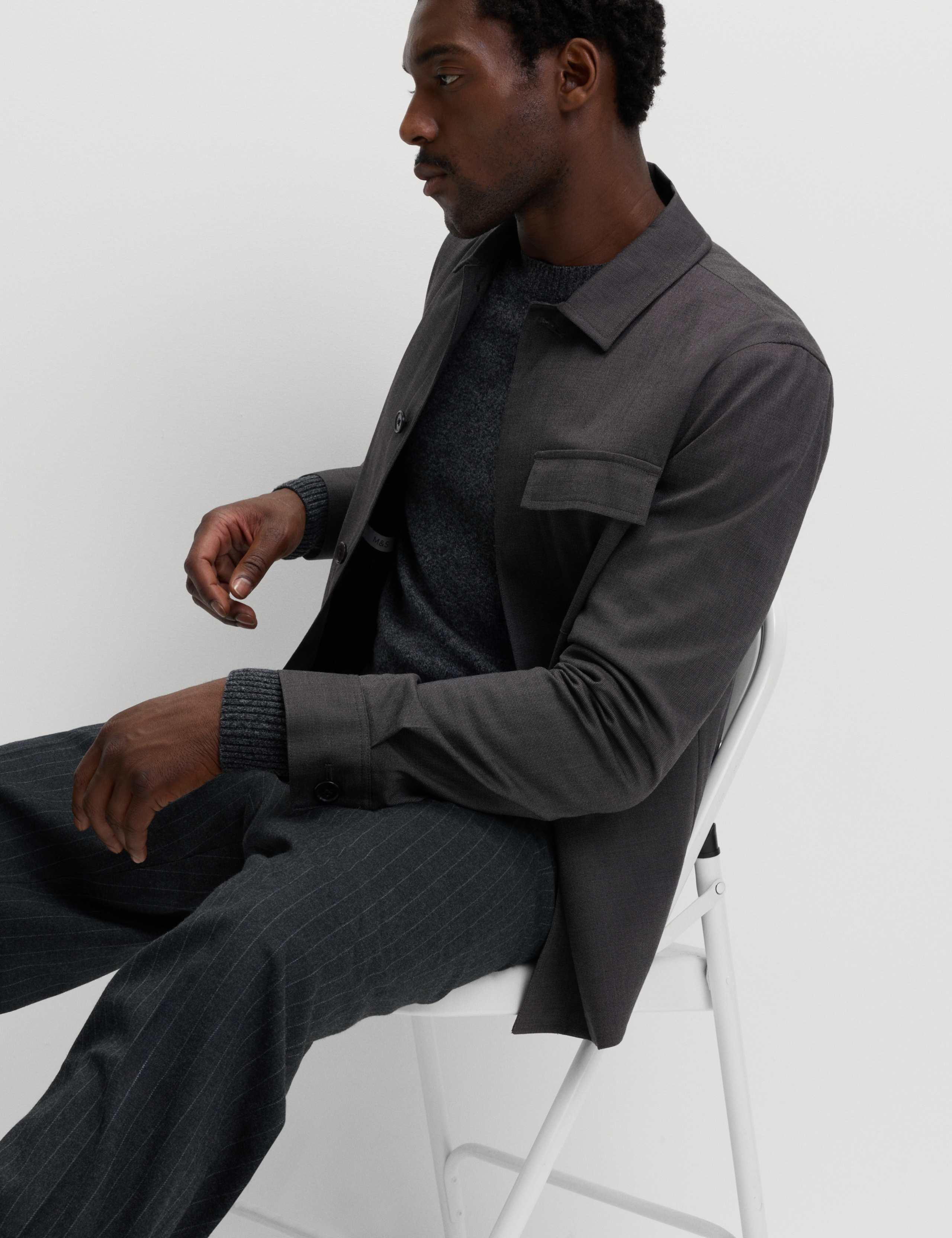 Cotton Blend Overshirt 1 of 6