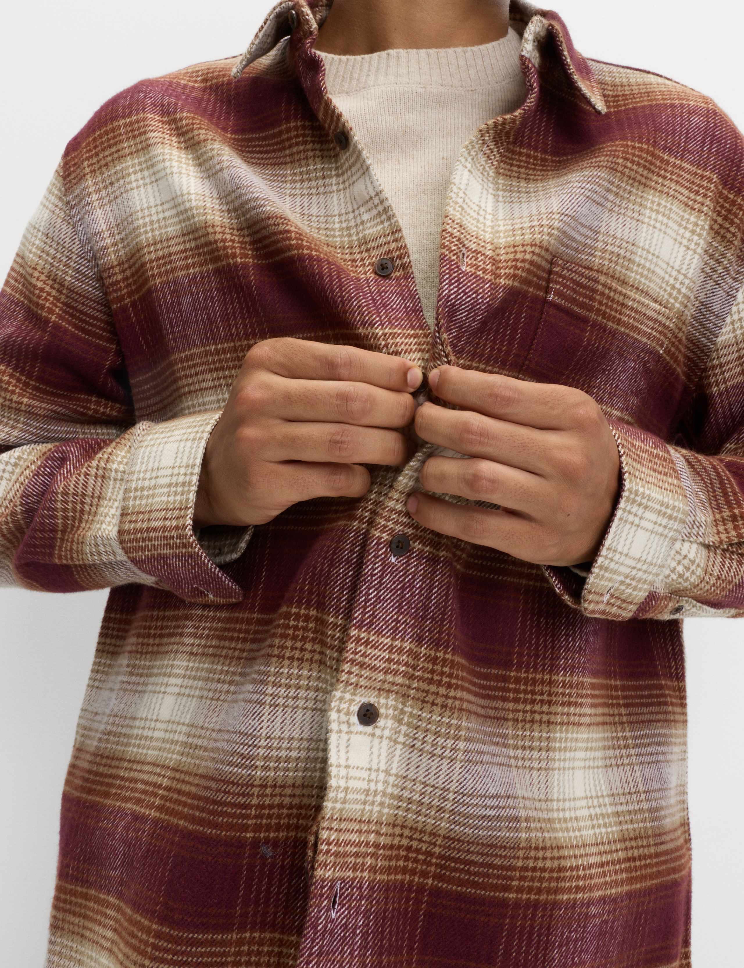 Pure Cotton Checked Flannel Shirt 4 of 5