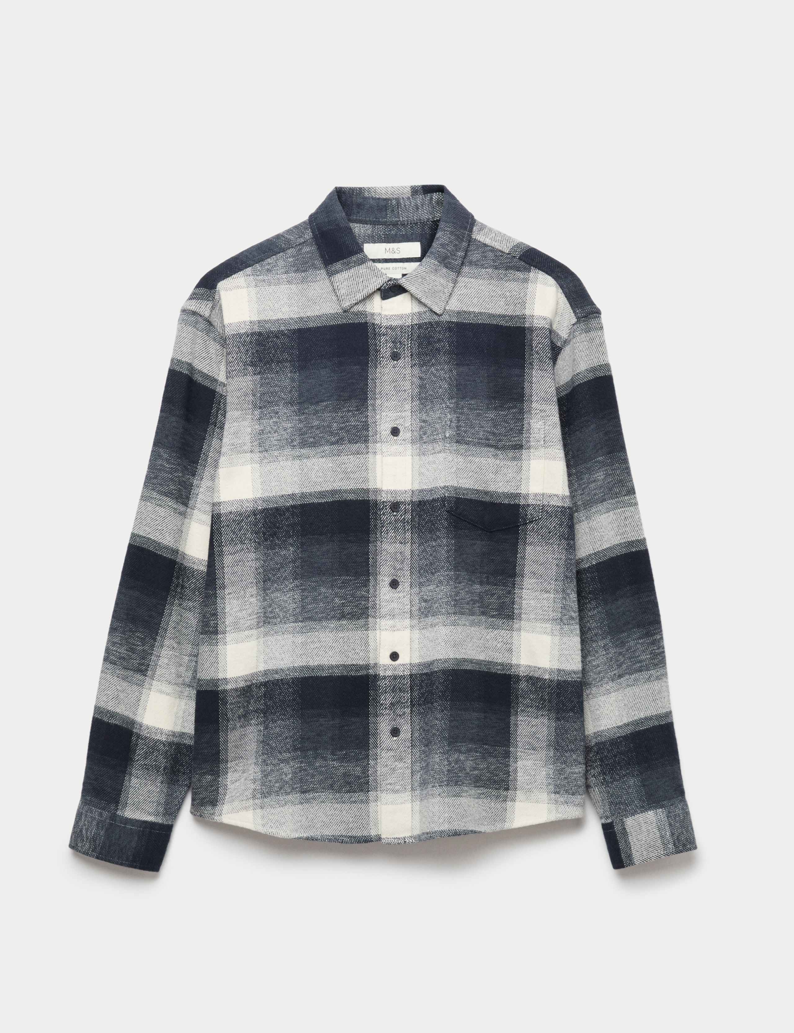 Pure Cotton Checked Flannel Shirt 2 of 5