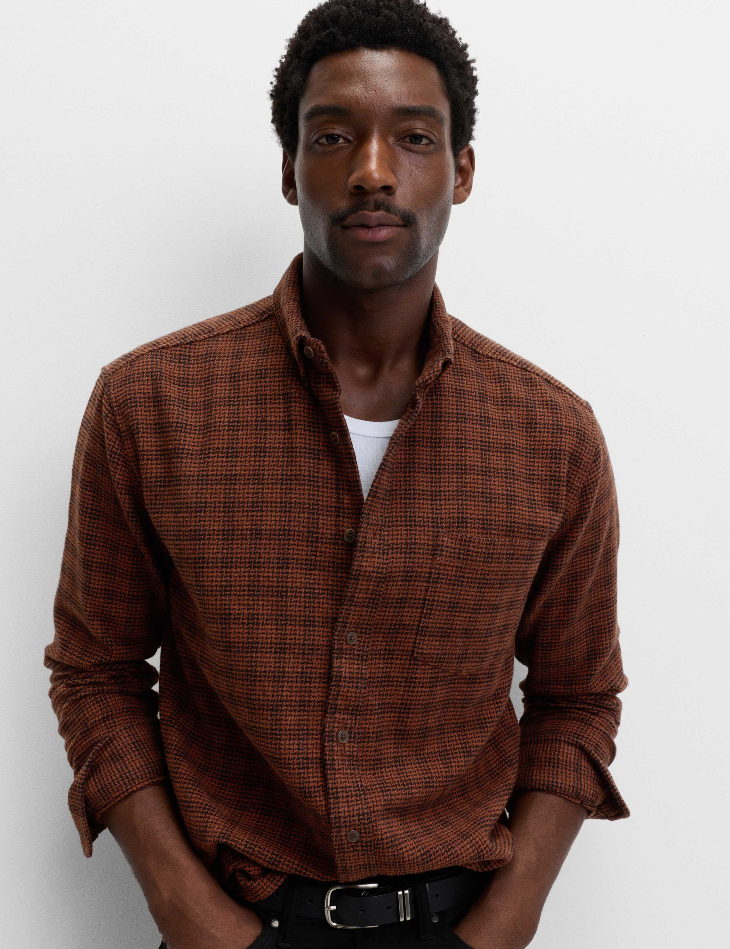 Pure Cotton Checked Flannel Shirt 1 of 6