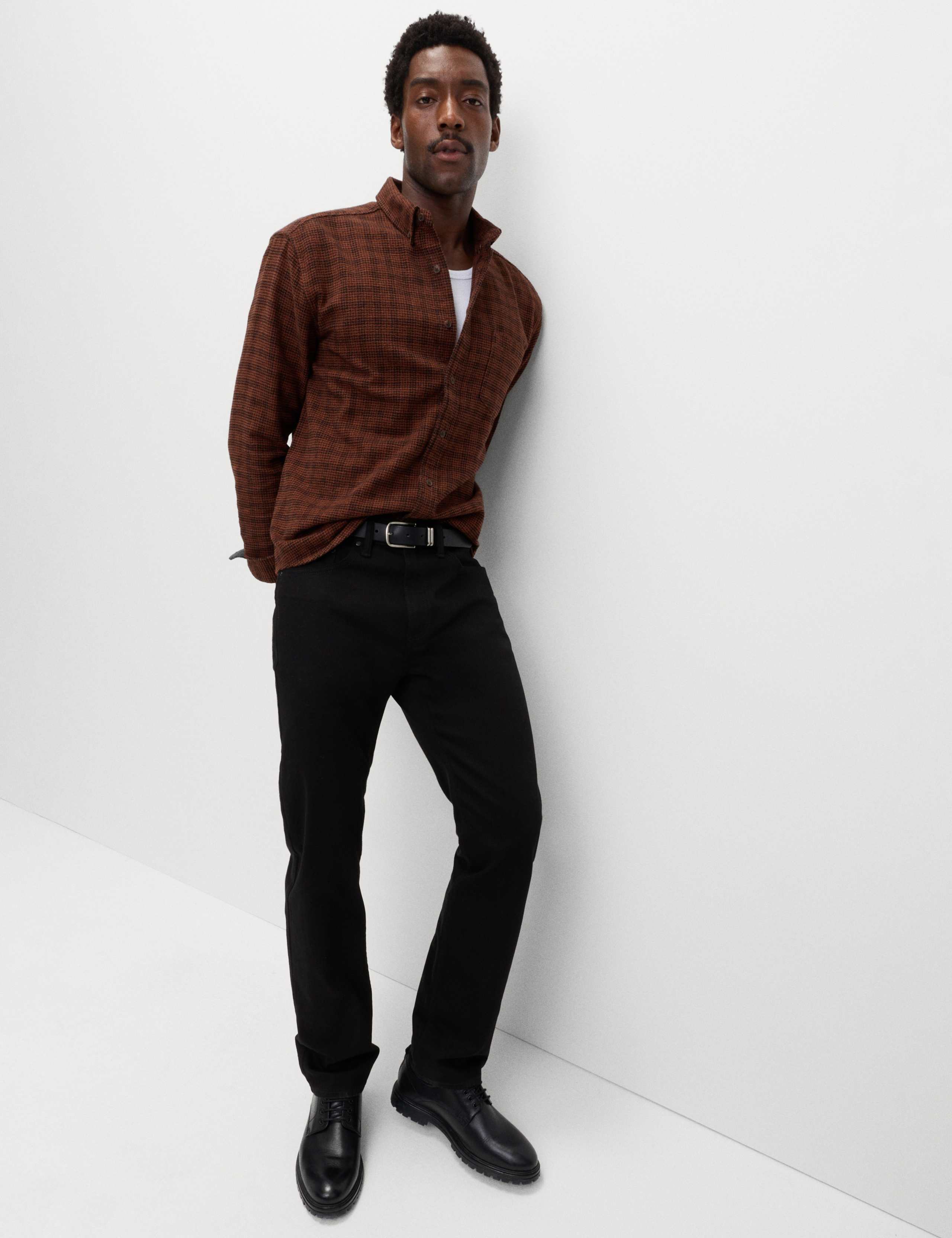 Pure Cotton Checked Flannel Shirt 4 of 6