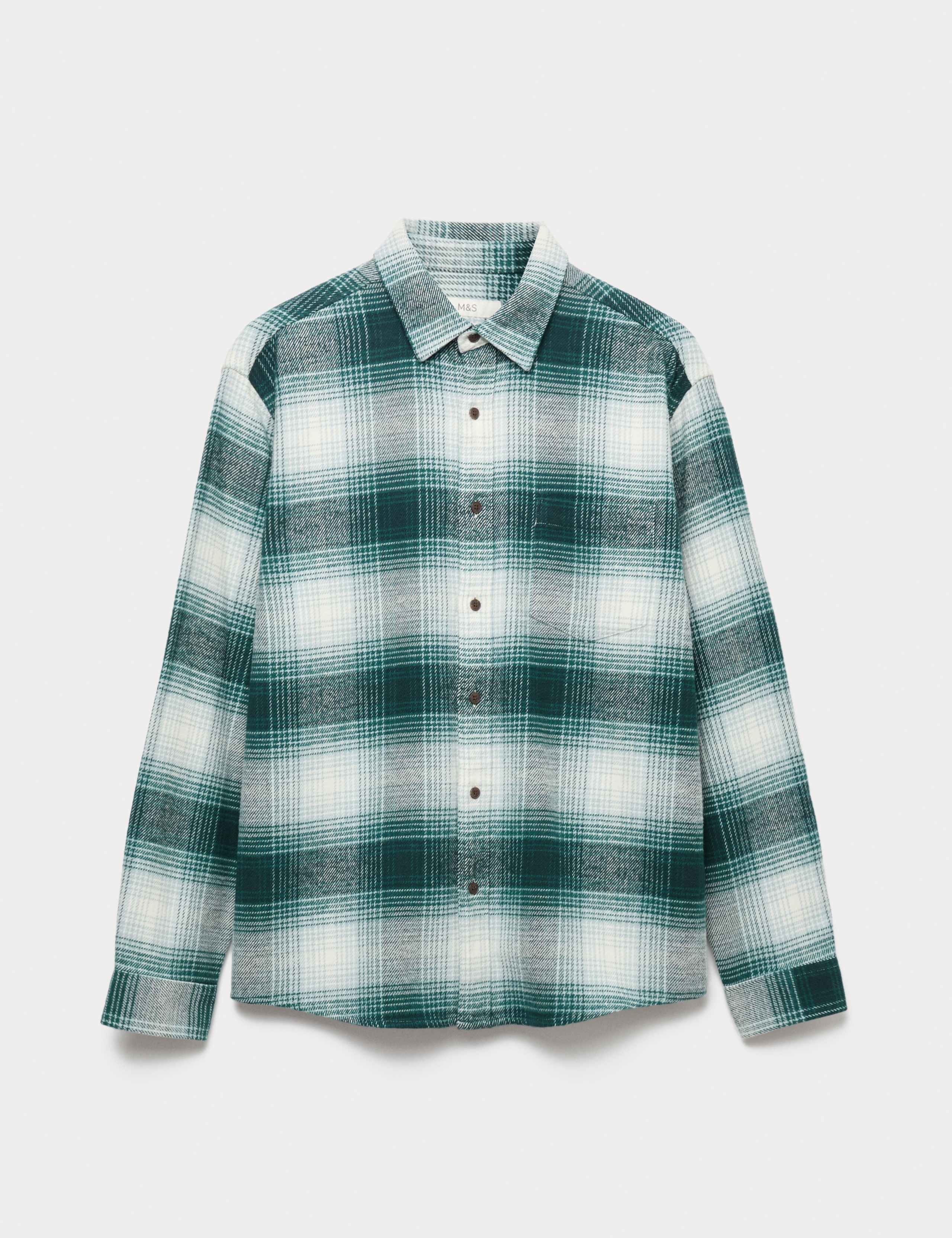Pure Cotton Checked Flannel Shirt 2 of 5