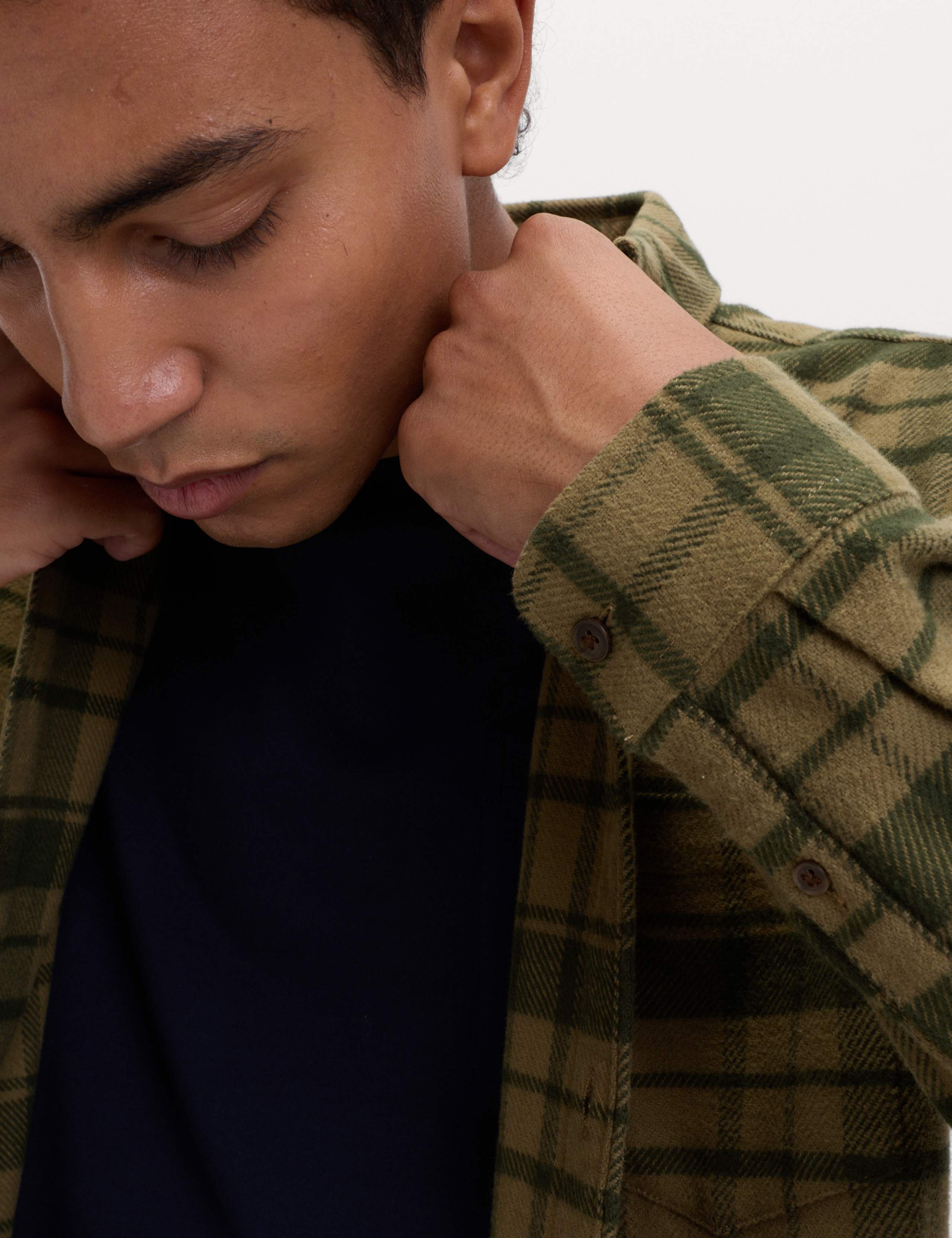 Pure Cotton Checked Flannel Shirt 3 of 5