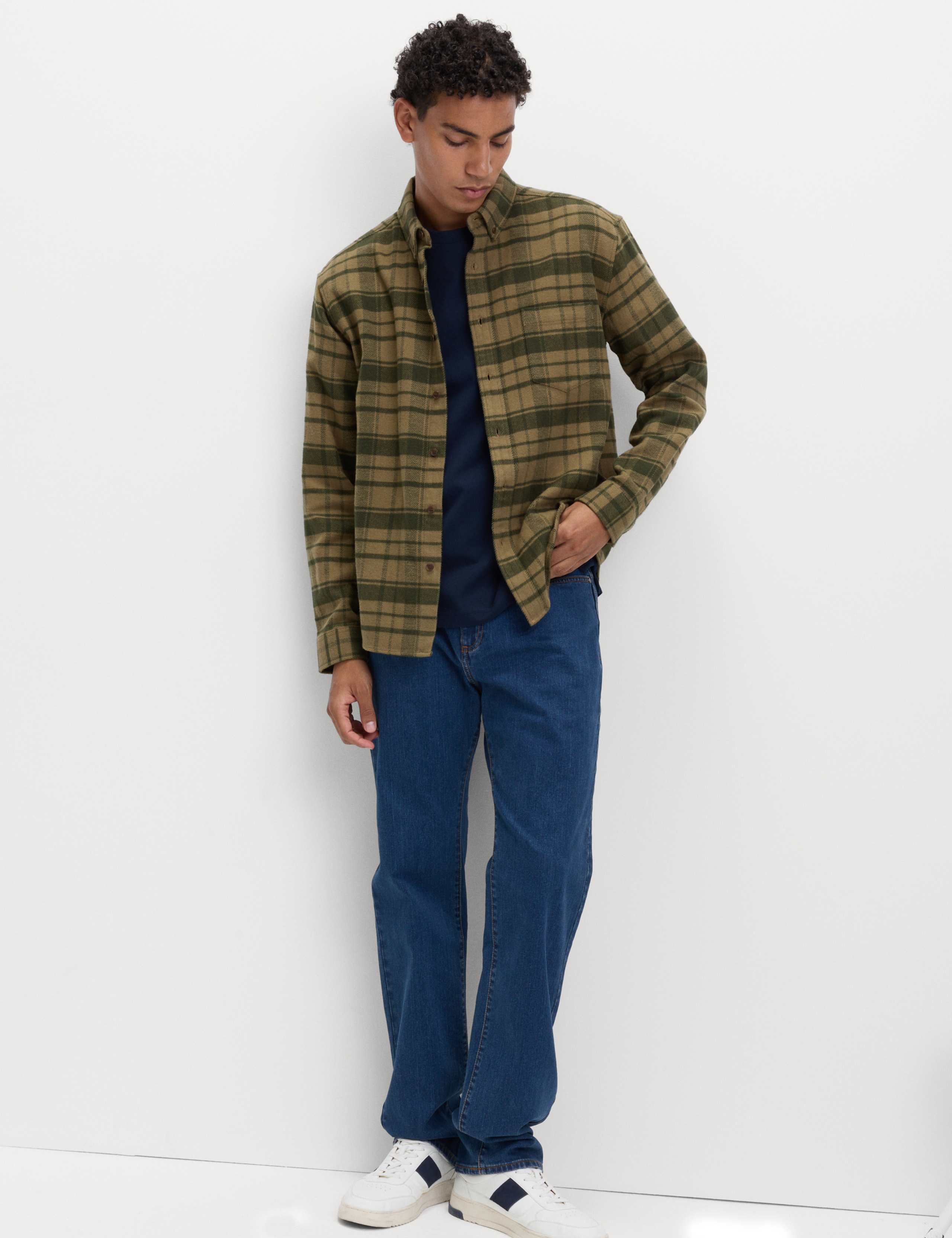 Pure Cotton Checked Flannel Shirt 4 of 5