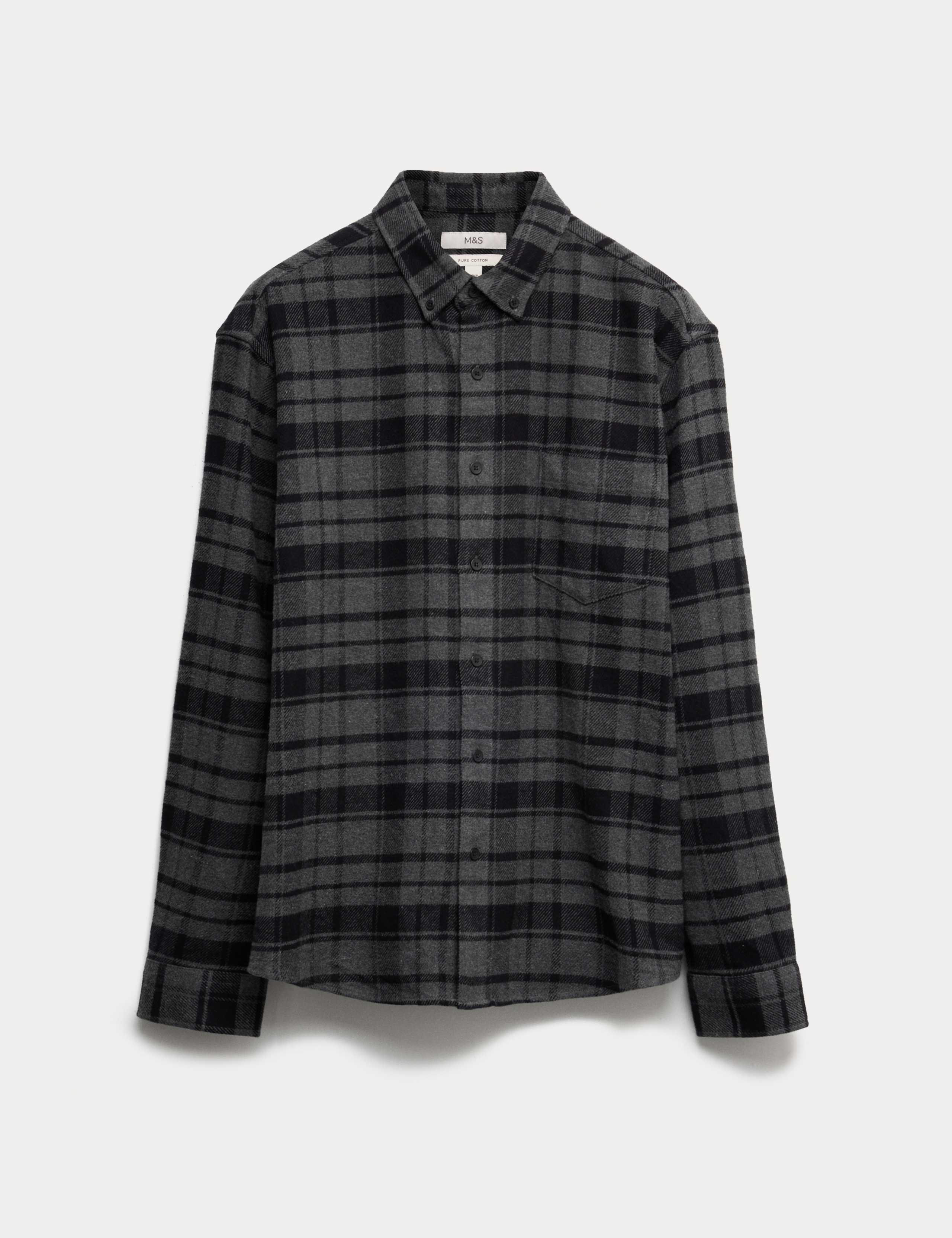 Pure Cotton Checked Flannel Shirt 2 of 6