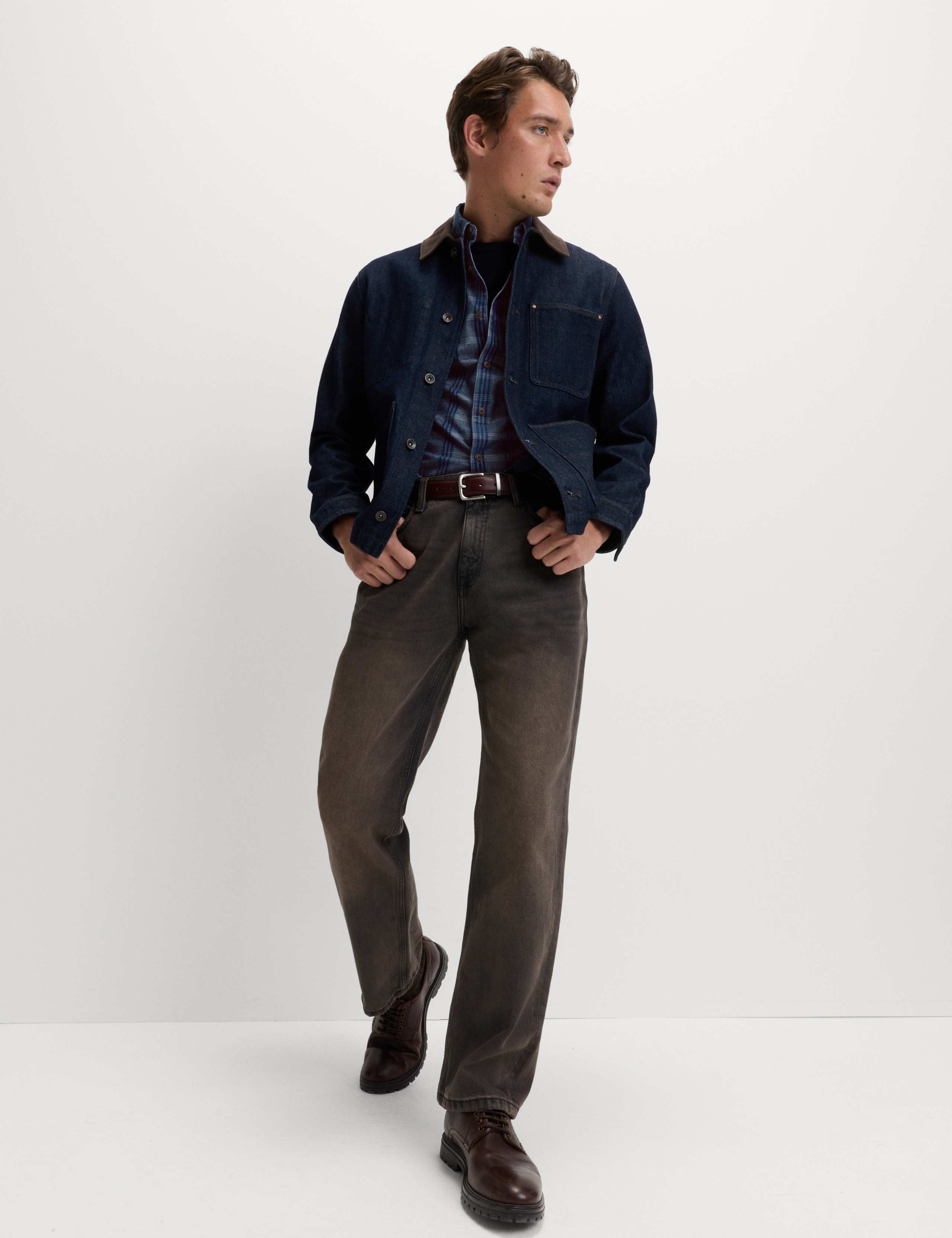 Pure Cotton Check Corduroy Shirt 6 of 6