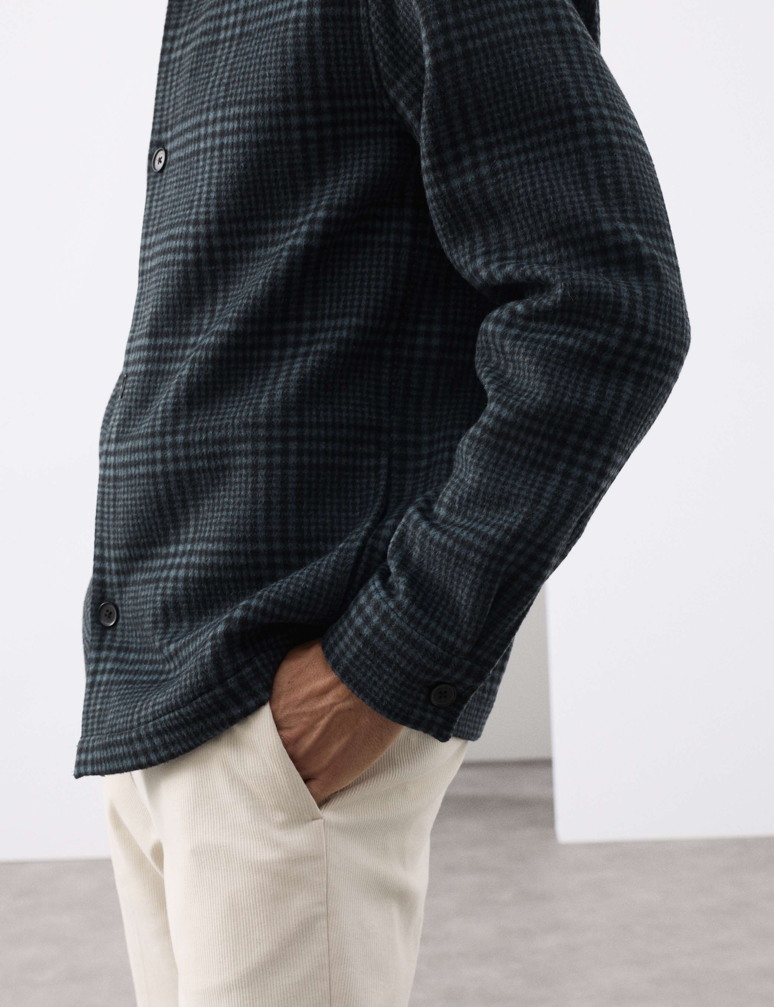 Wool Blend Checked Overshirt 6 of 7