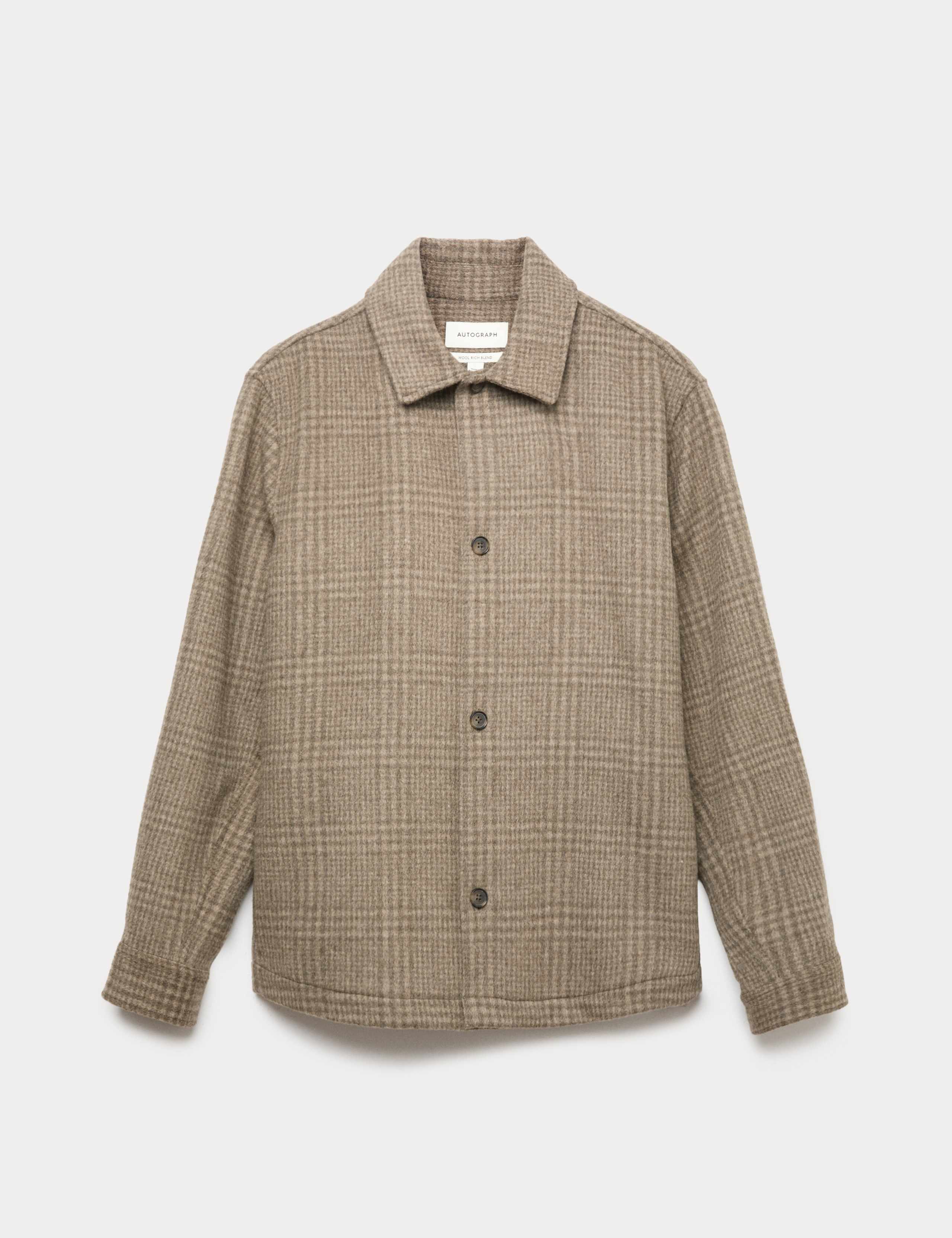 Wool Blend Checked Overshirt 2 of 7