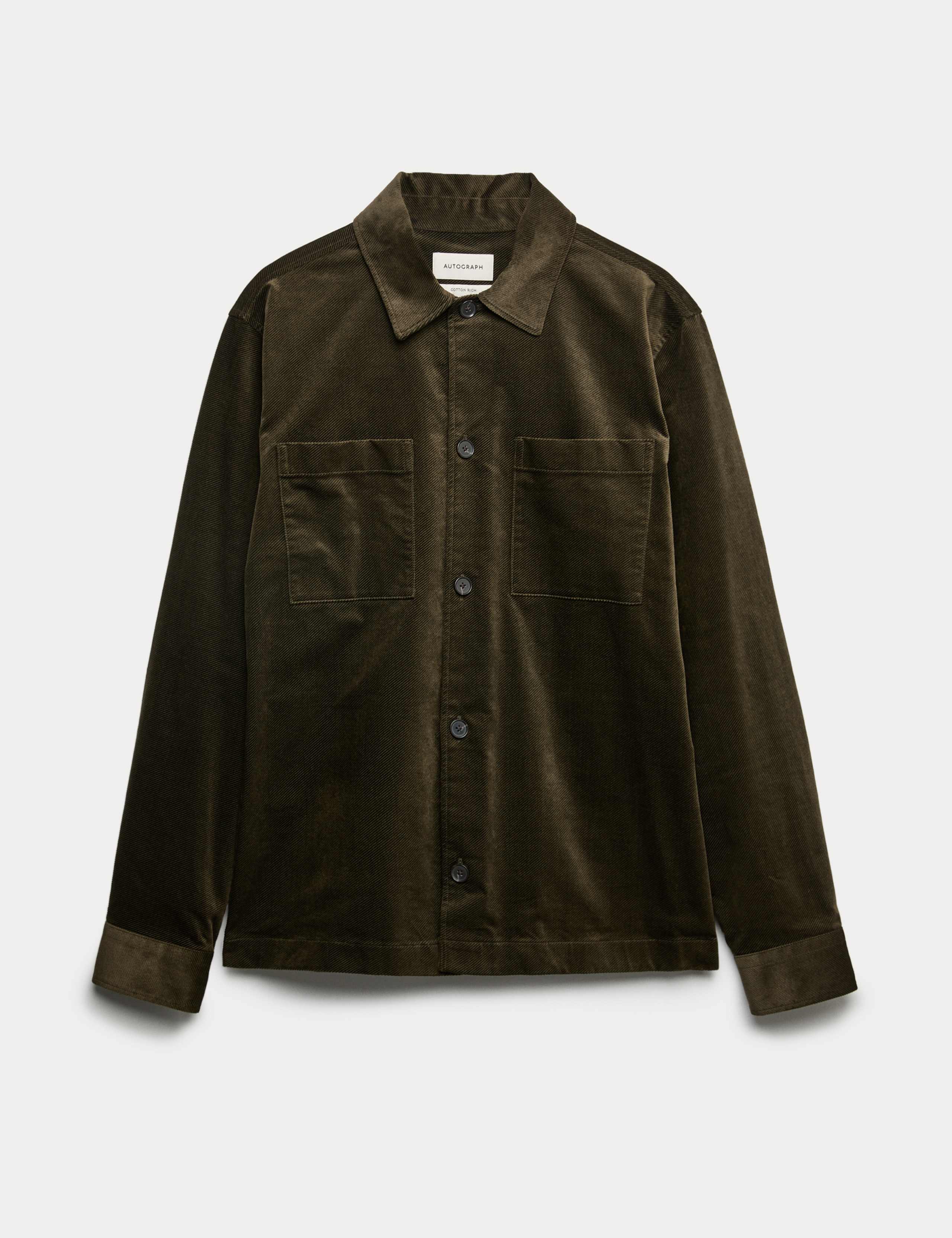 Regular Fit Cotton Rich Corduroy Shirt 2 of 8