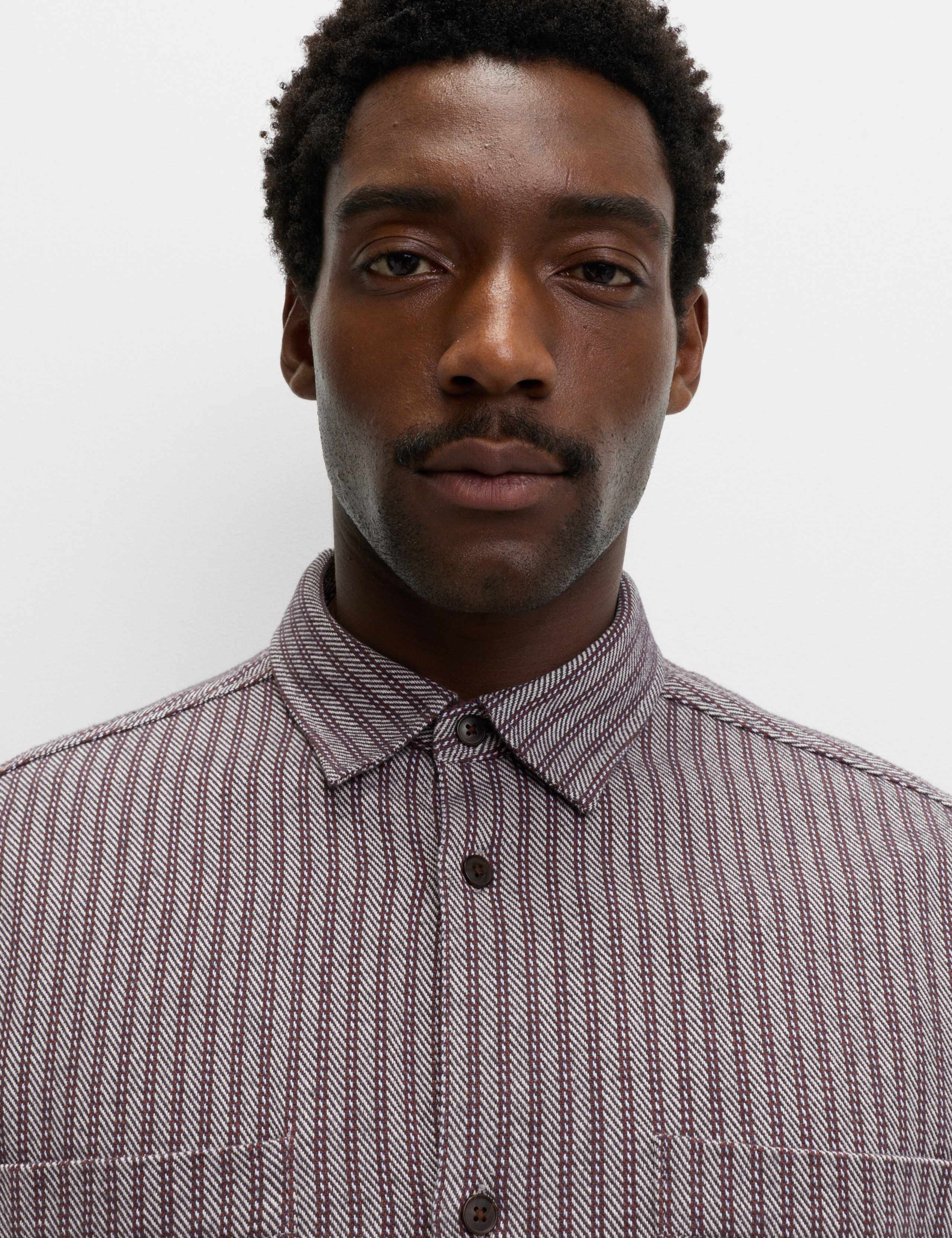 Pure Cotton Striped Flannel Shirt 4 of 6