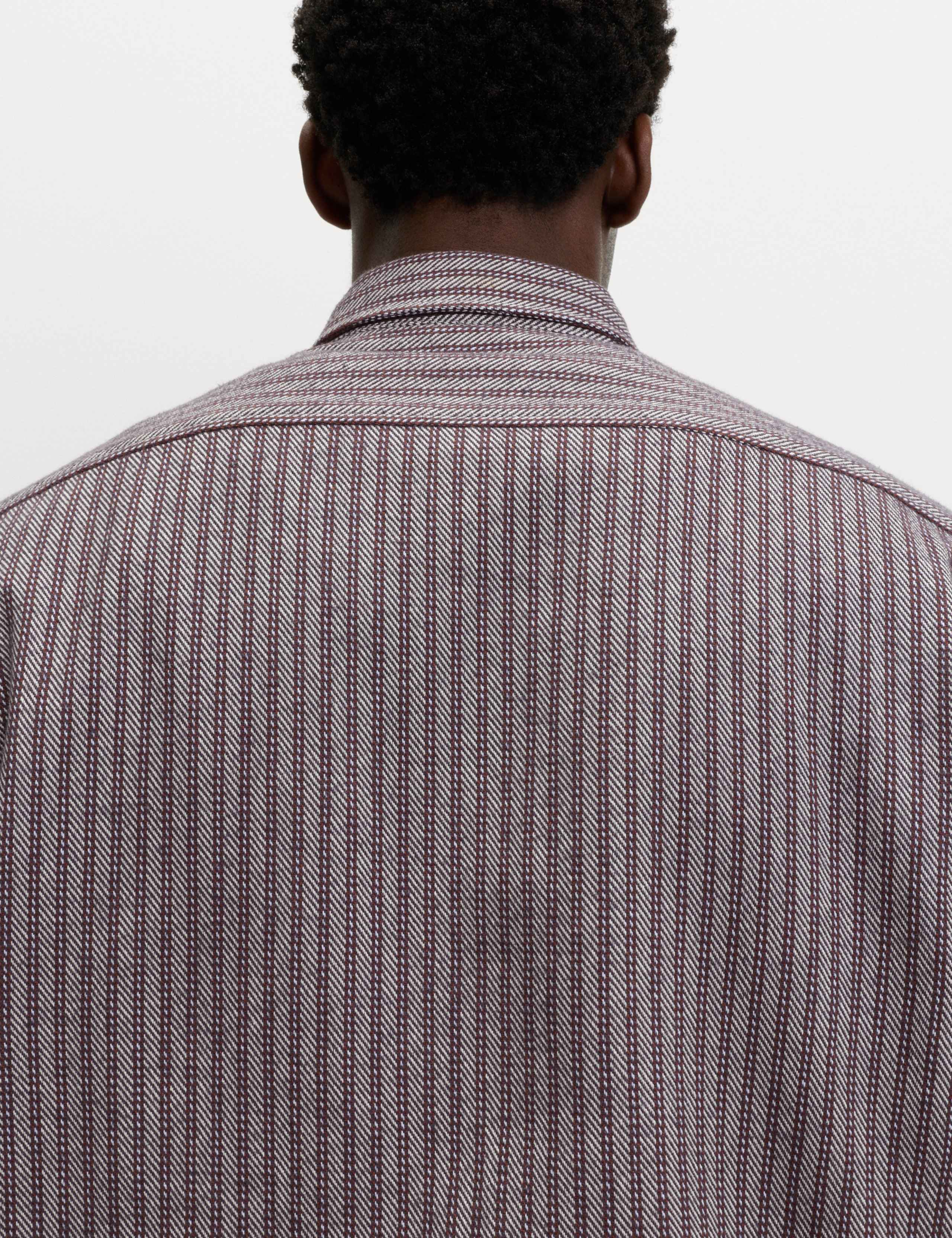 Pure Cotton Striped Flannel Shirt 5 of 6
