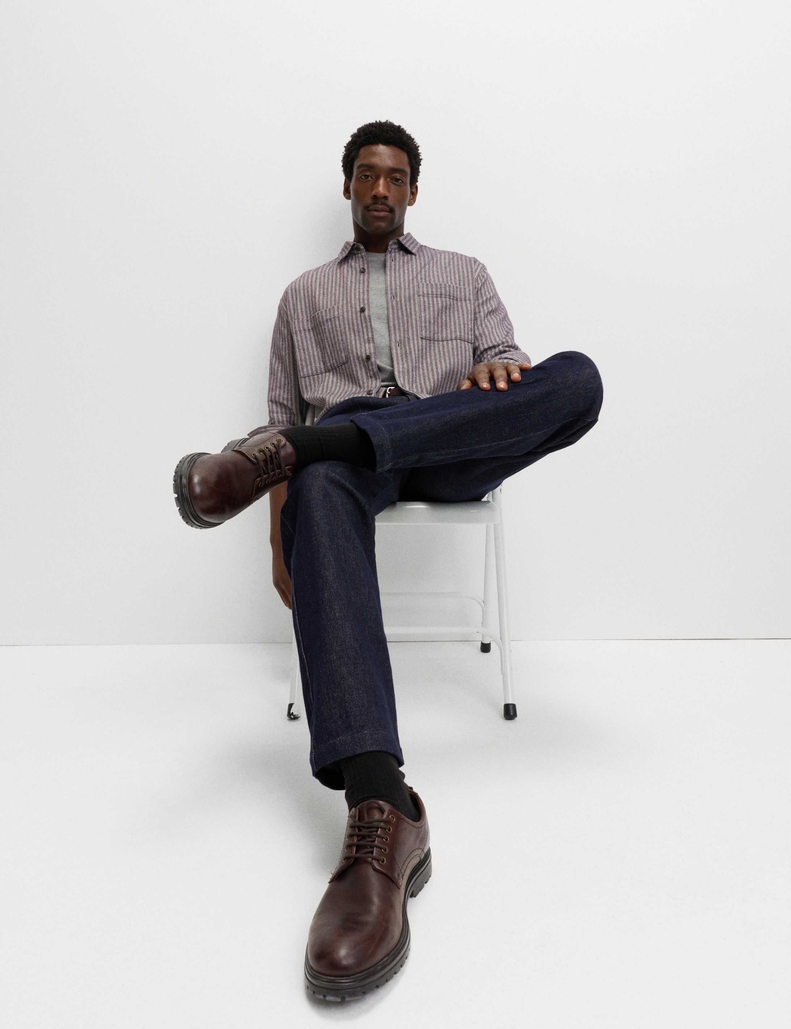 Pure Cotton Striped Flannel Shirt 6 of 6