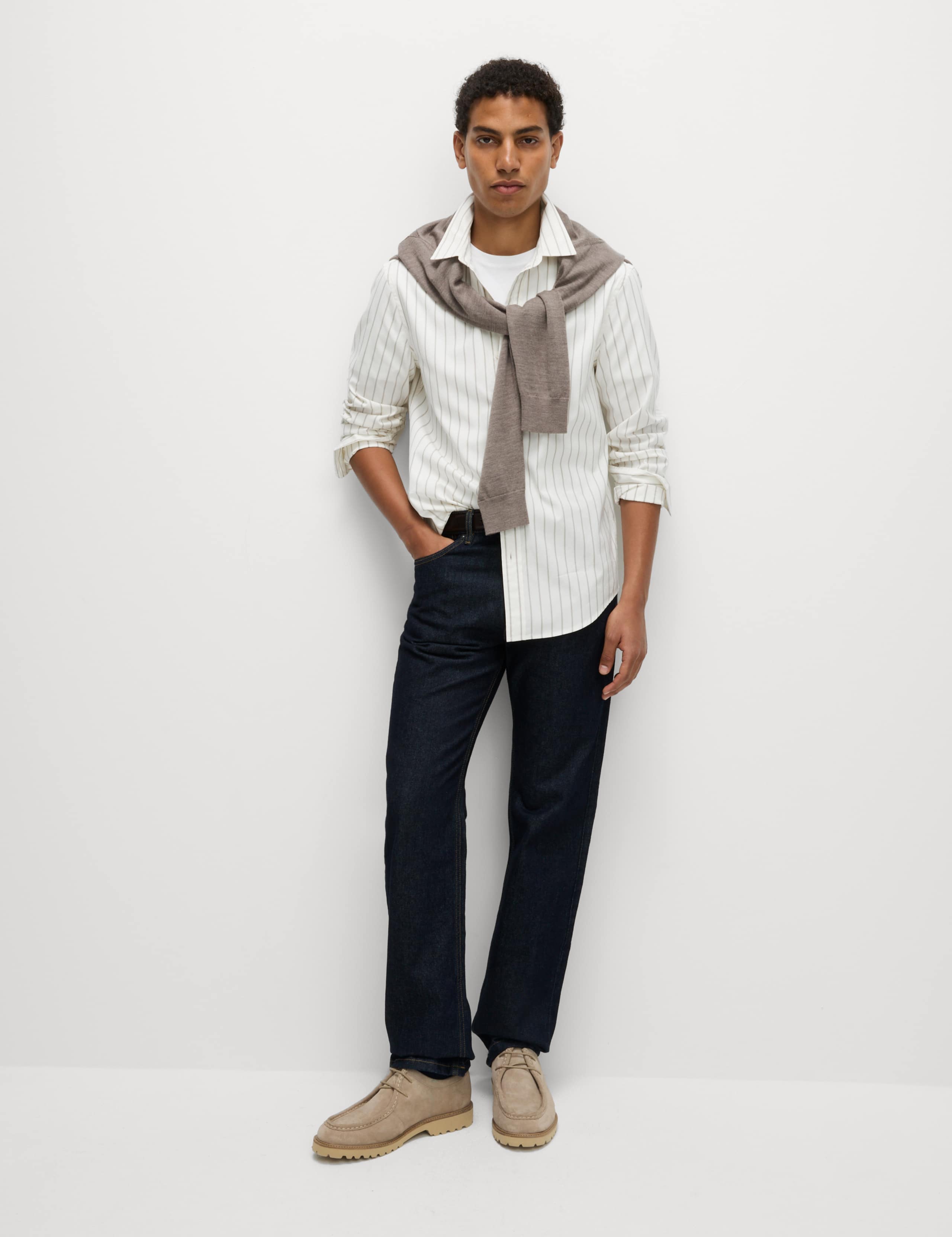 Regular Fit Pure Cotton Striped Oxford Shirt 4 of 6