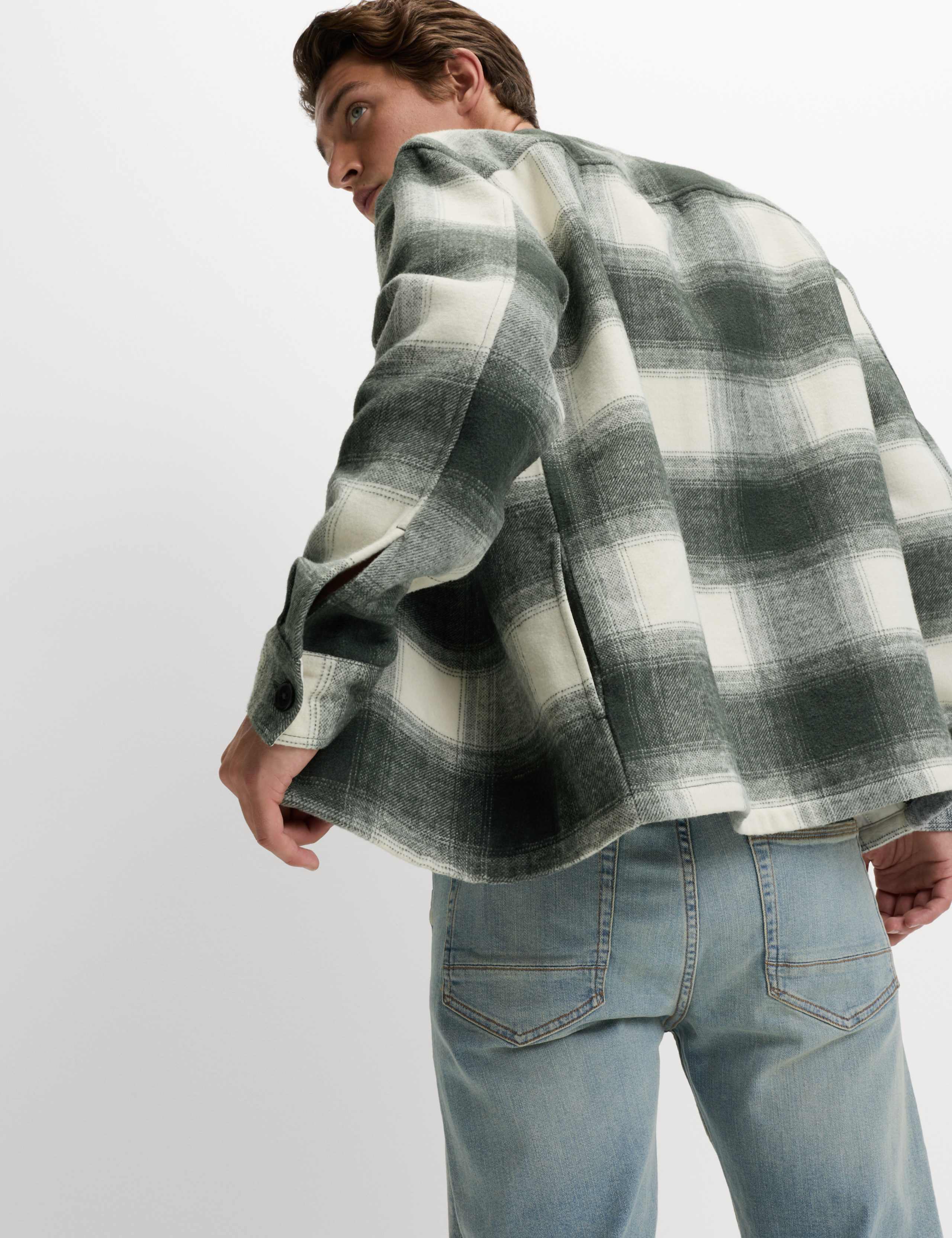 Brushed Checked Overshirt 4 of 4