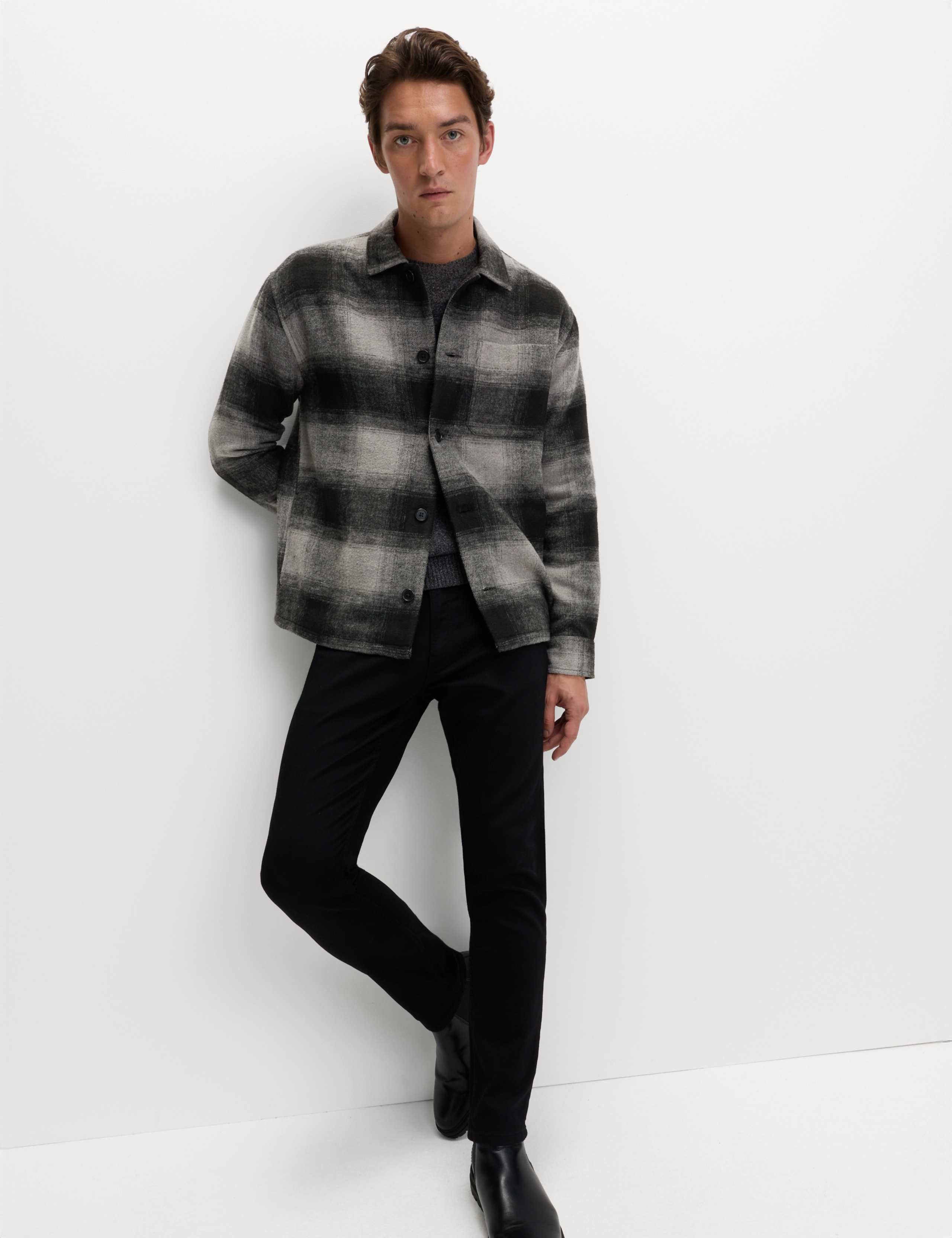 Brushed Checked Overshirt 3 of 5