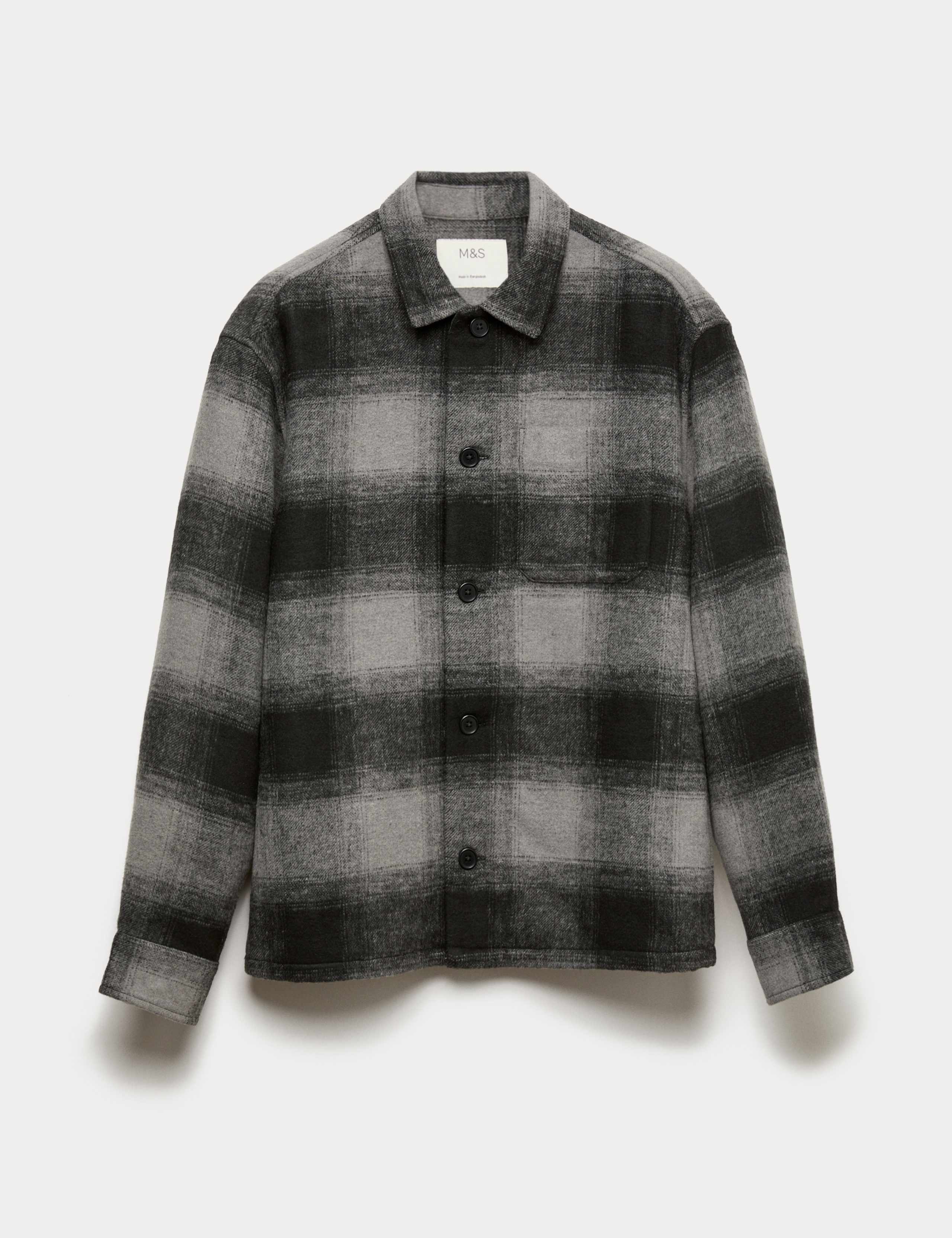 Brushed Checked Overshirt 2 of 5
