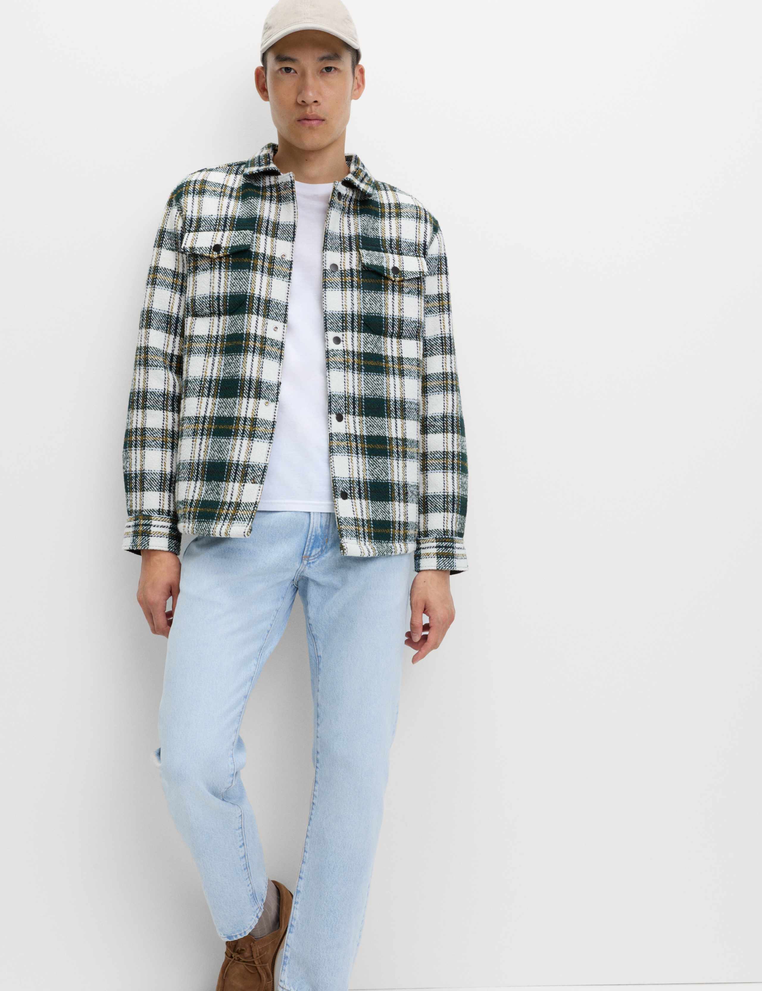 Regular Fit Checked Overshirt 3 of 5