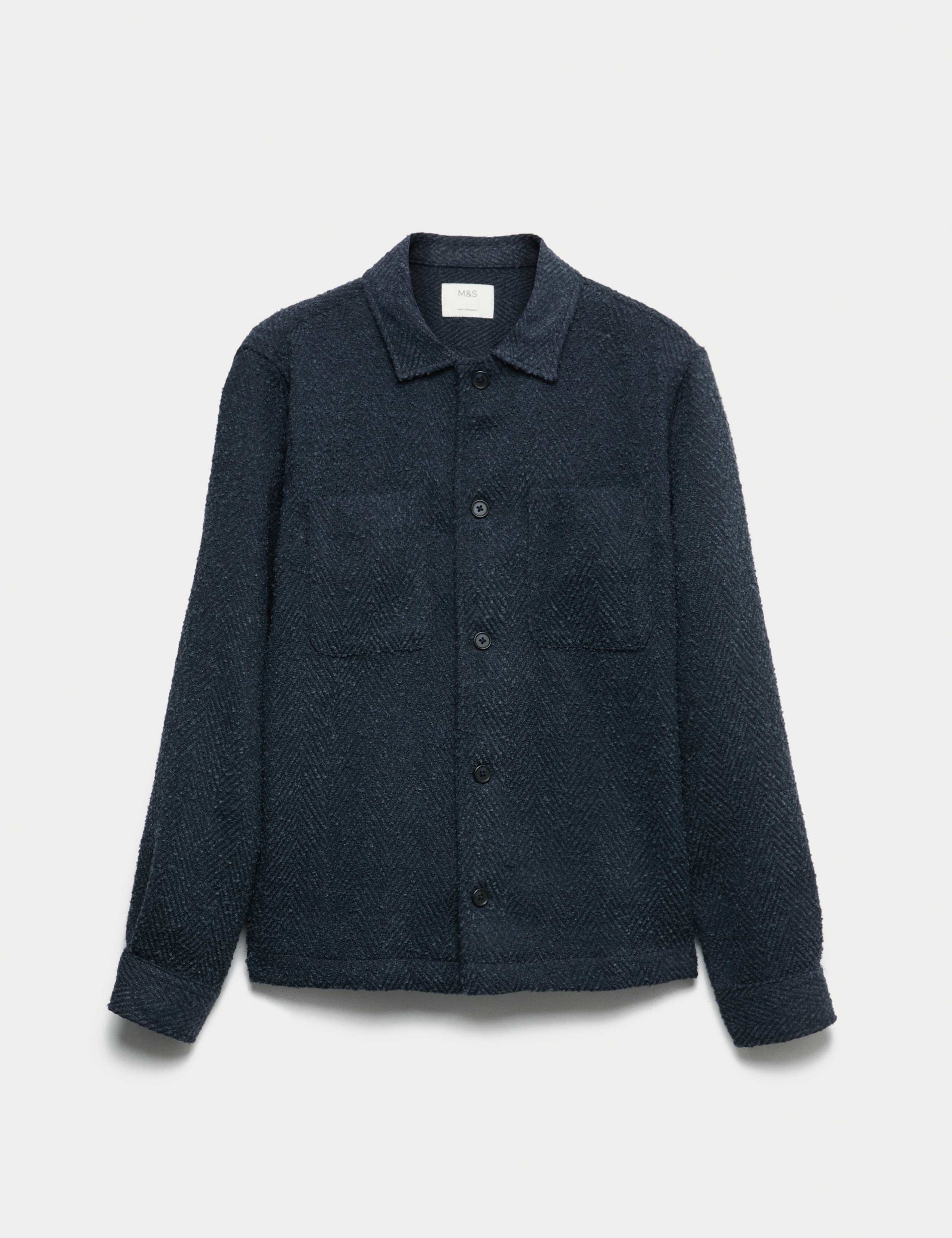 Regular Fit Herringbone Overshirt 2 of 6
