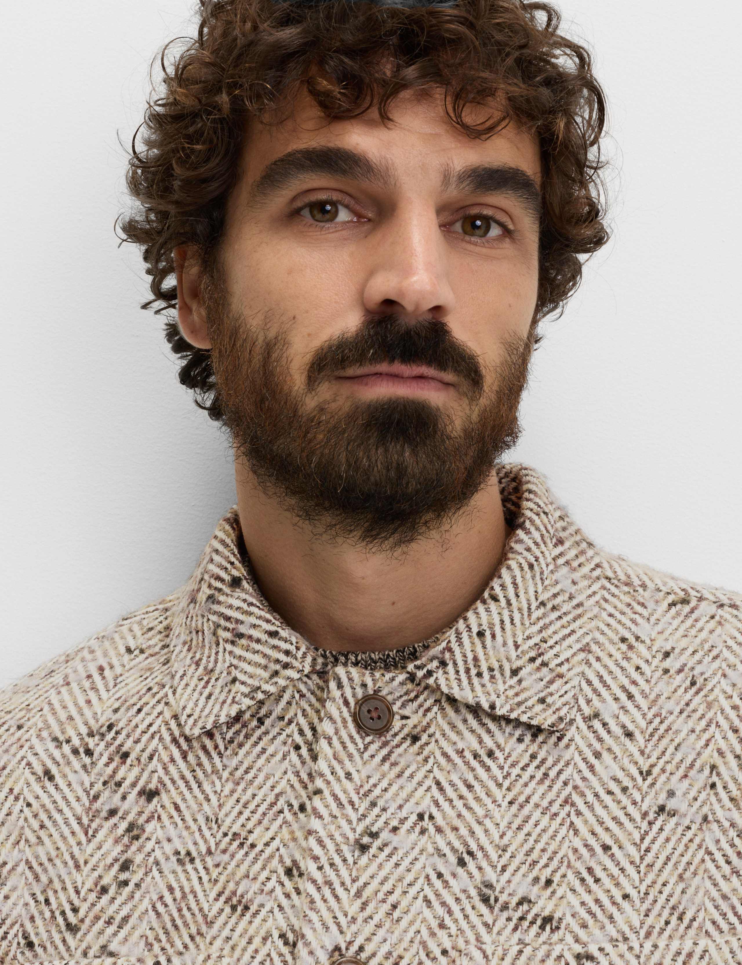 Regular Fit Herringbone Overshirt 4 of 5